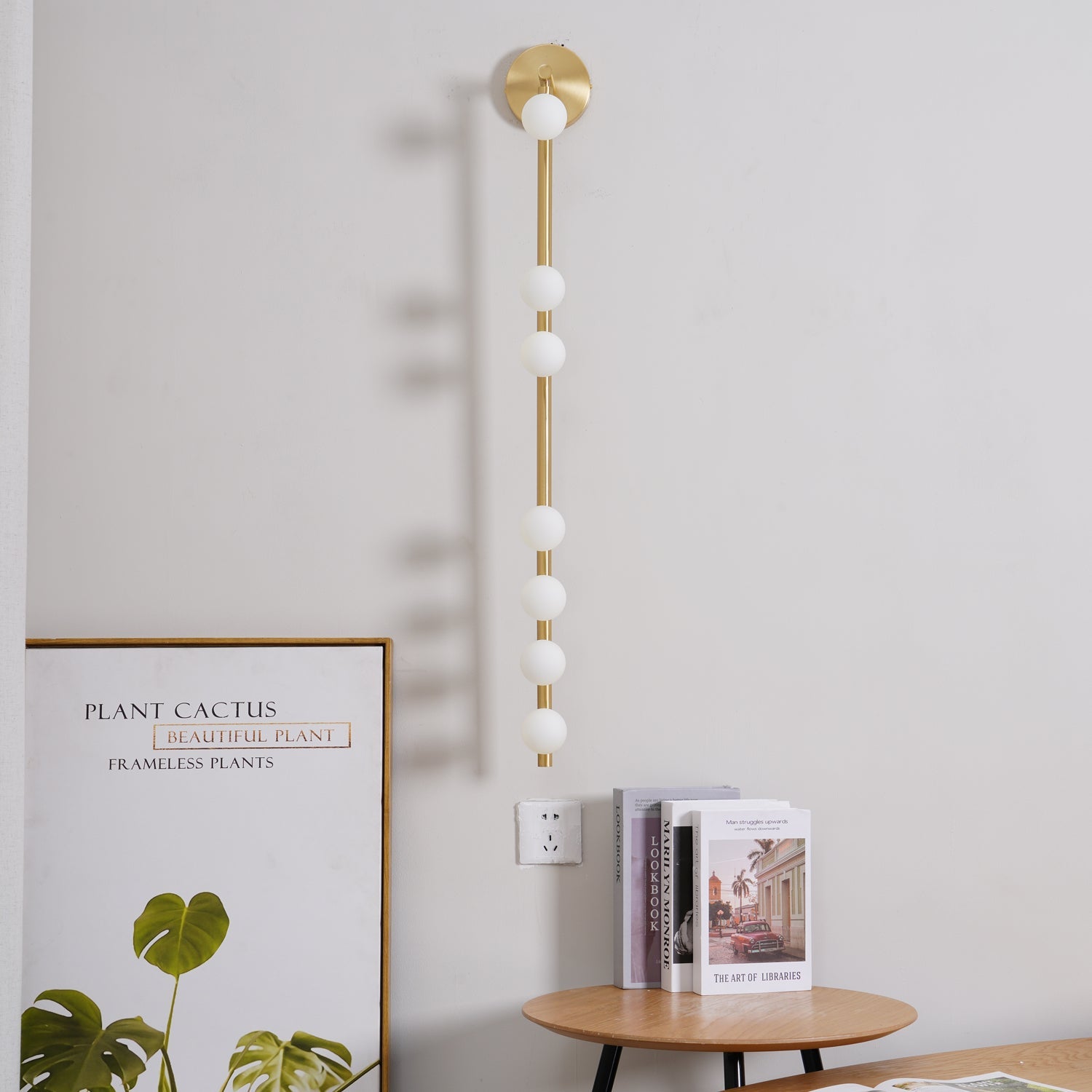 WOW Brass Glass Tube Plug-in Wall Lamp