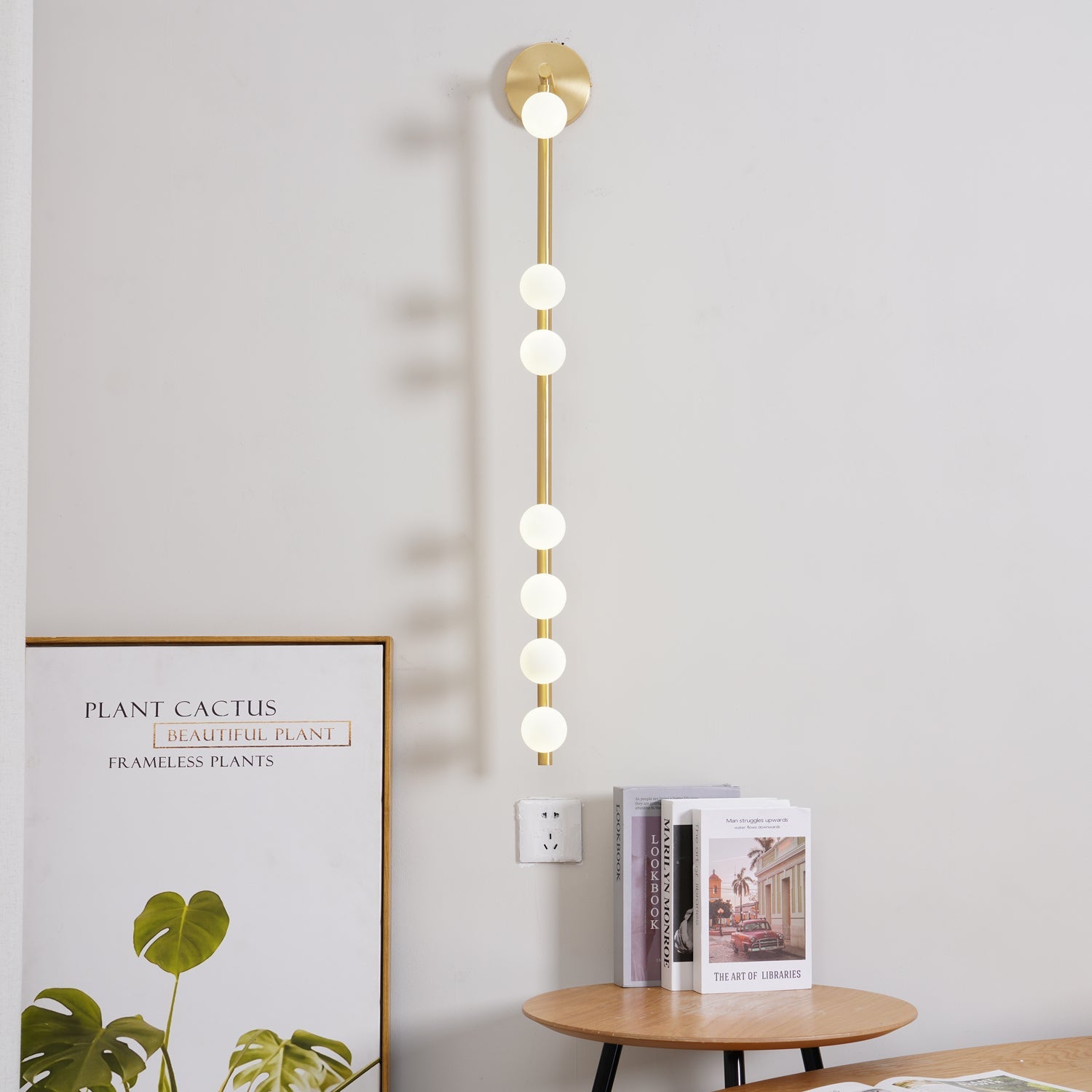WOW Brass Glass Tube Plug-in Wall Lamp