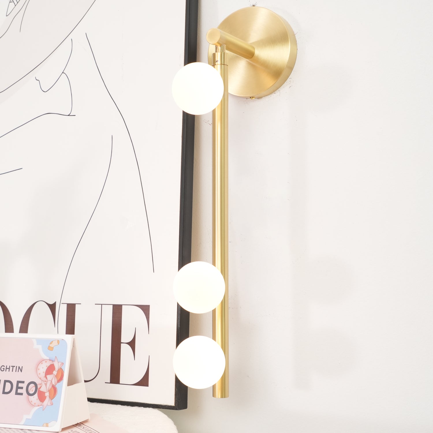 WOW Brass Glass Tube Plug-in Wall Lamp