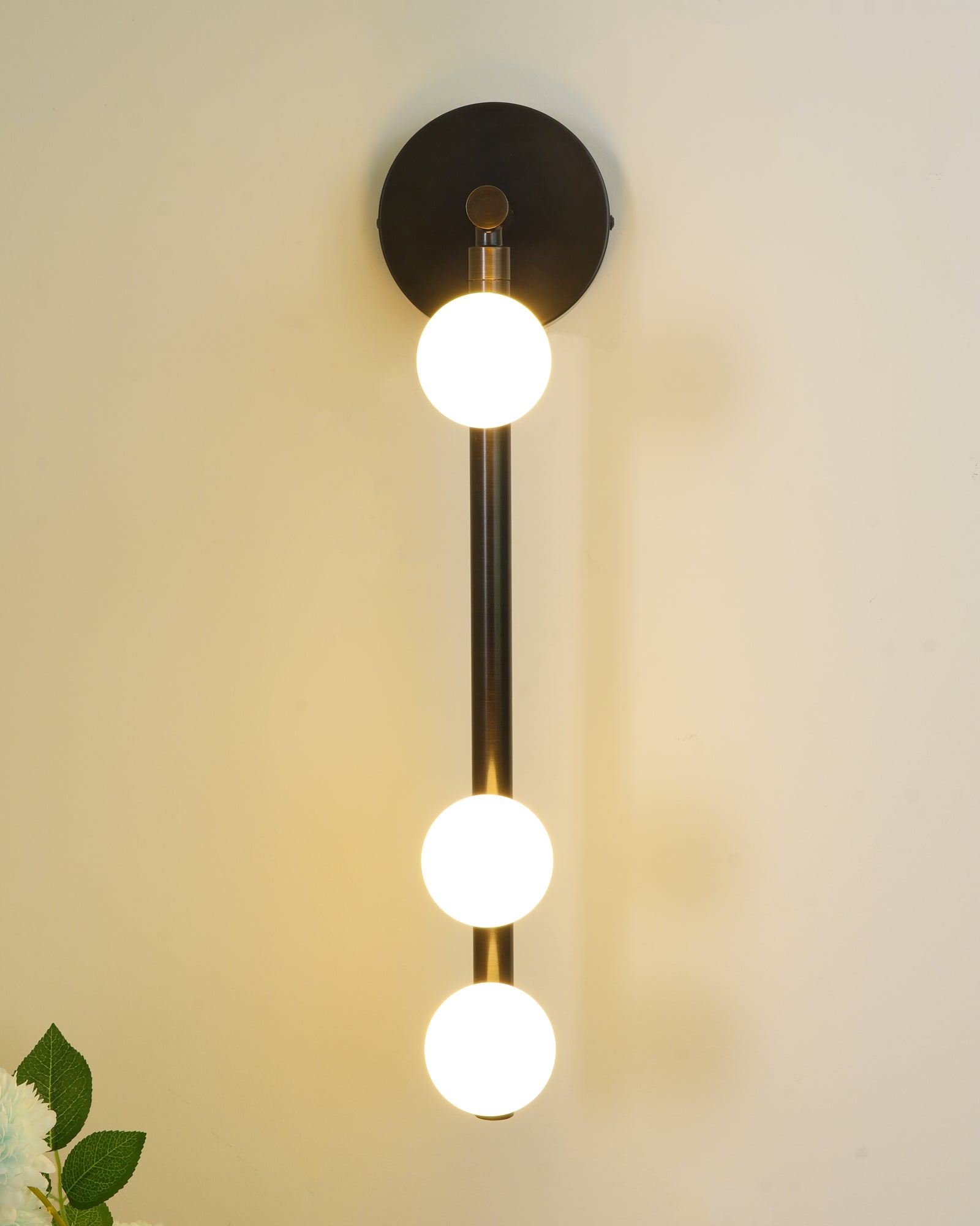 WOW Brass Glass Tube Plug-in Wall Lamp