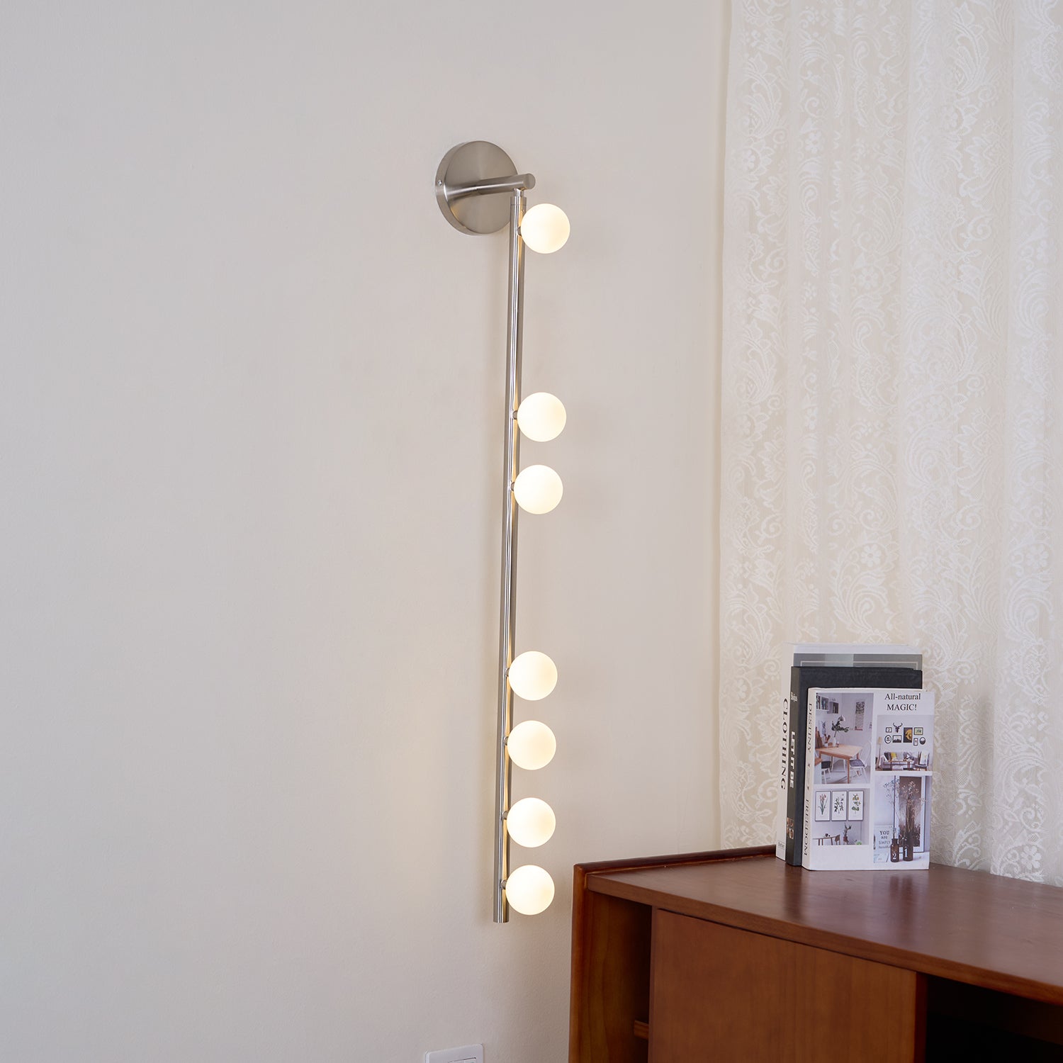 WOW Brass Glass Tube Plug-in Wall Lamp