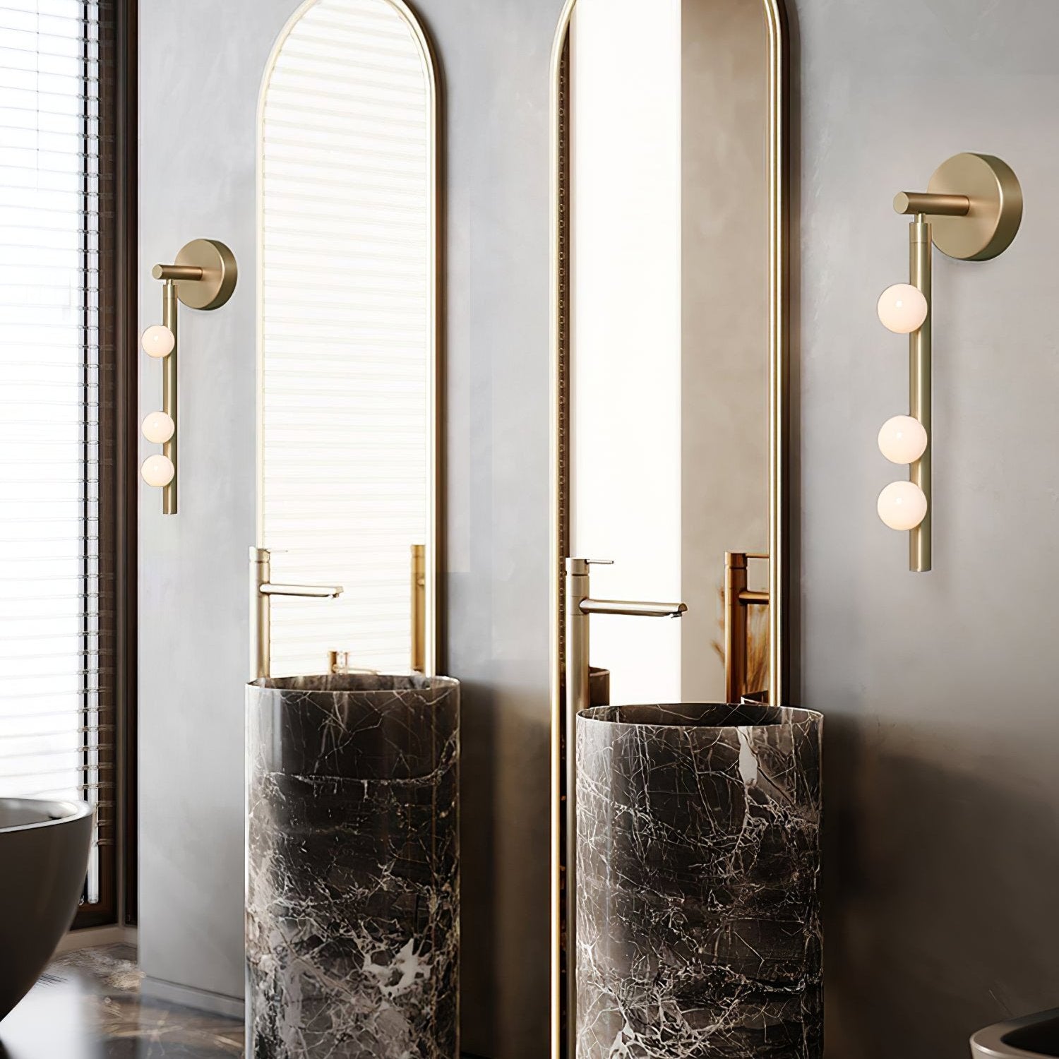 WOW Brass Glass Tube Plug-in Wall Lamp