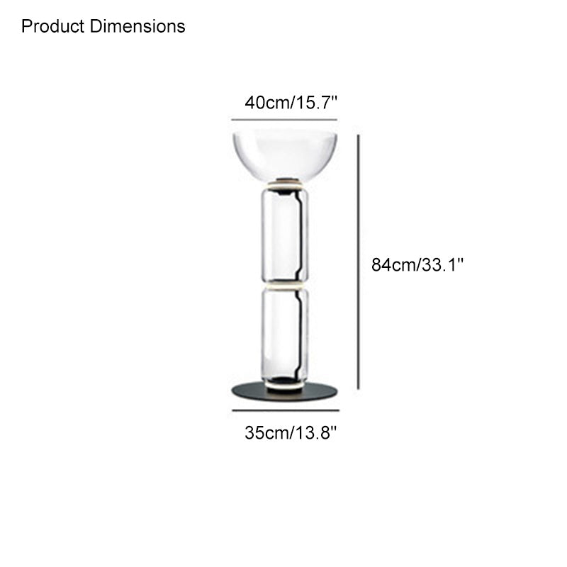 WOW Glass Column Torchiere Floor Lamp-wow7018