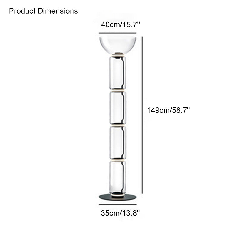 WOW Glass Column Torchiere Floor Lamp-wow7018