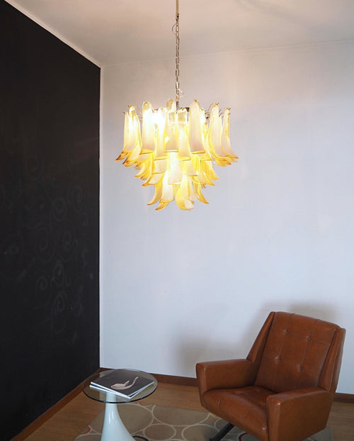 WOW Amber Glass Murano Petals Gorgeous Chandelier-Wow1022