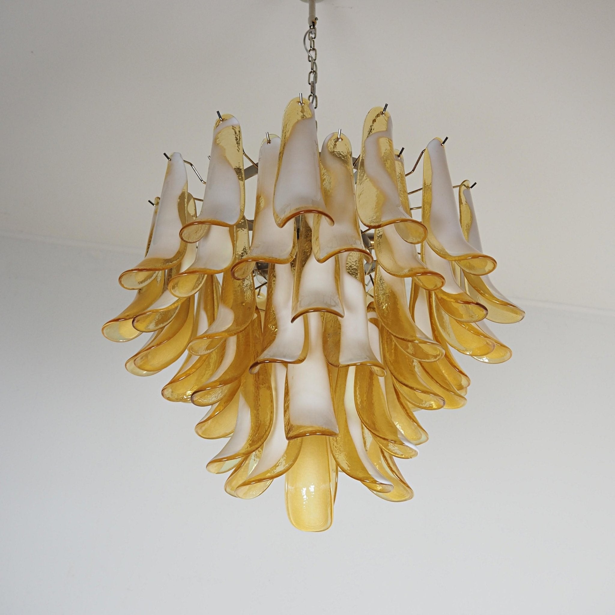 WOW Amber Glass Murano Petals Gorgeous Chandelier-Wow1022
