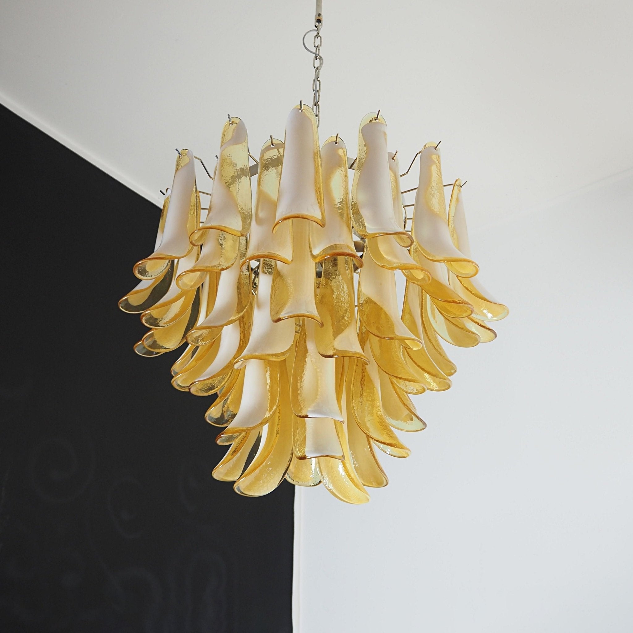 WOW Amber Glass Murano Petals Gorgeous Chandelier-Wow1022
