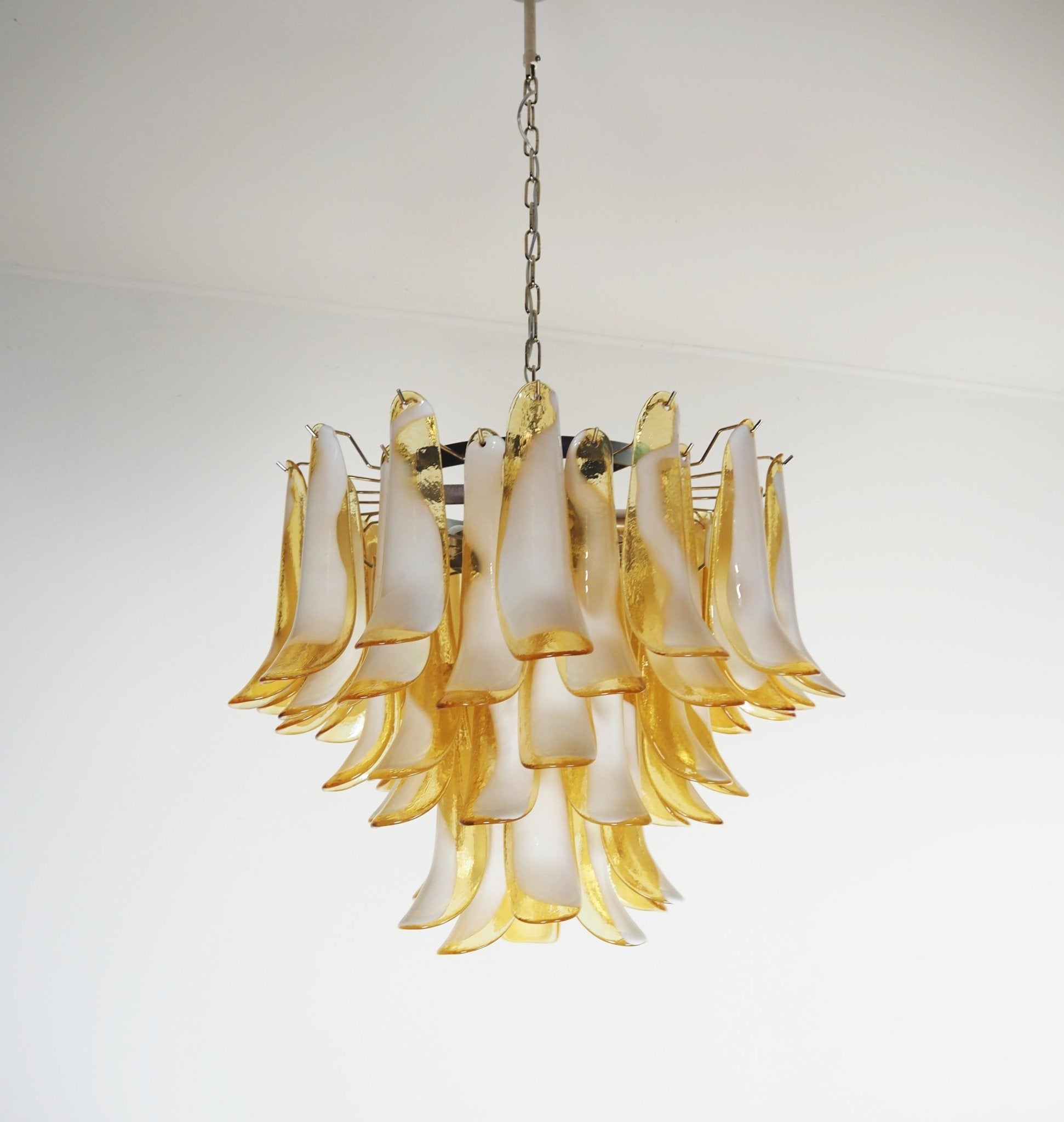 WOW Amber Glass Murano Petals Gorgeous Chandelier-Wow1022