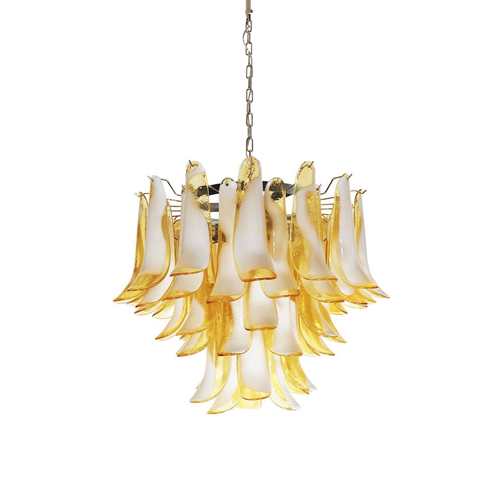 WOW Amber Glass Murano Petals Gorgeous Chandelier-Wow1022