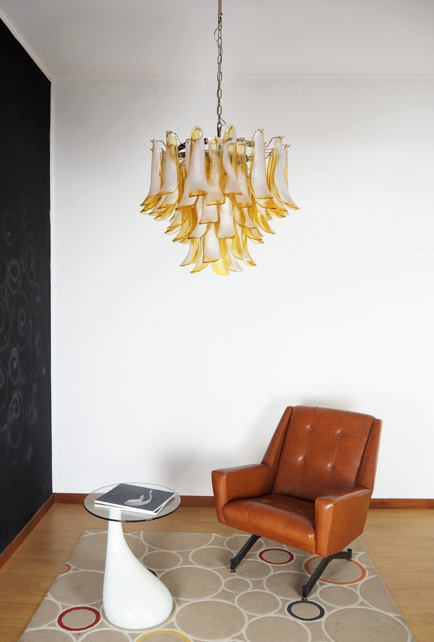 WOW Amber Glass Murano Petals Gorgeous Chandelier-Wow1022