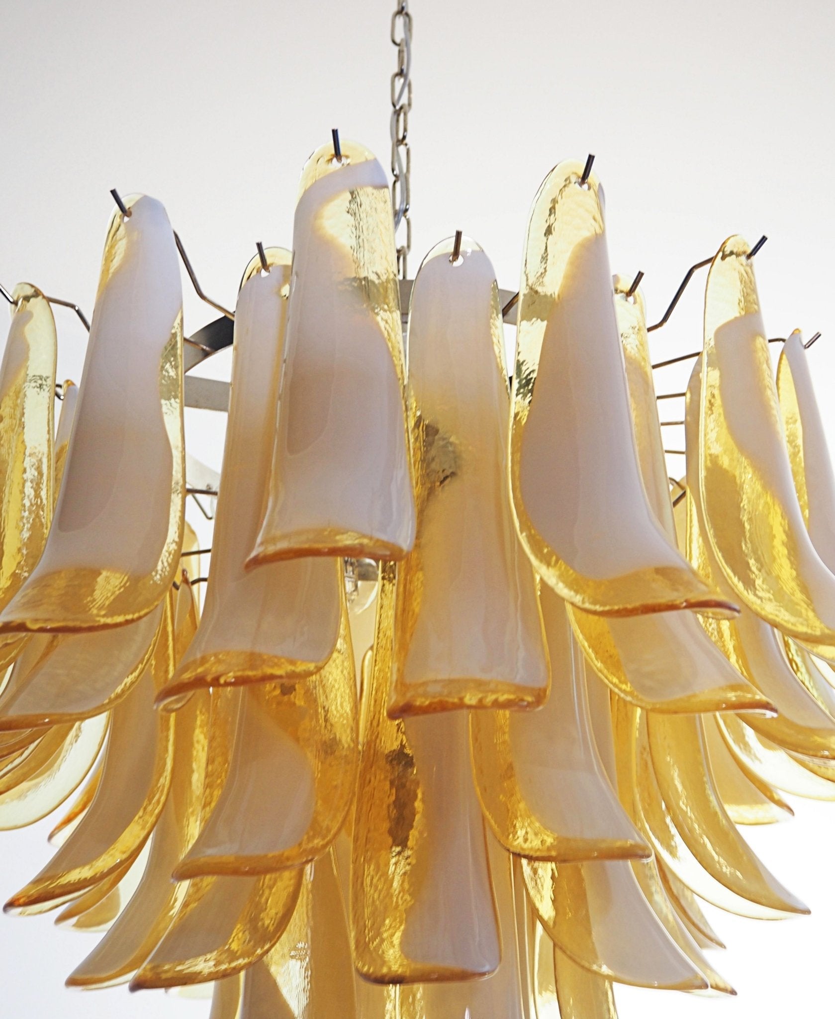 WOW Amber Glass Murano Petals Gorgeous Chandelier-Wow1022