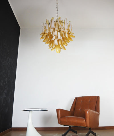 WOW Amber Glass Murano Petals Gorgeous Chandelier-Wow1022