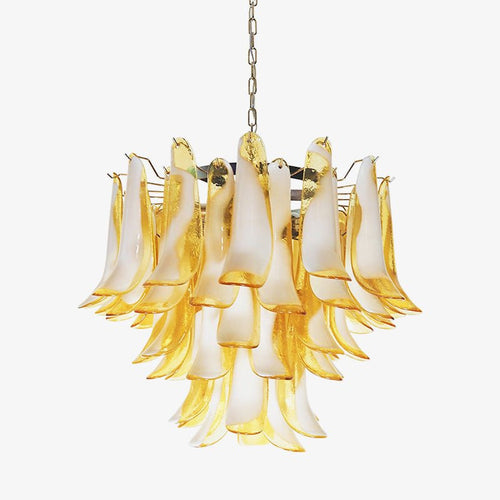 WOW Amber Glass Murano Petals Gorgeous Chandelier-Wow1022