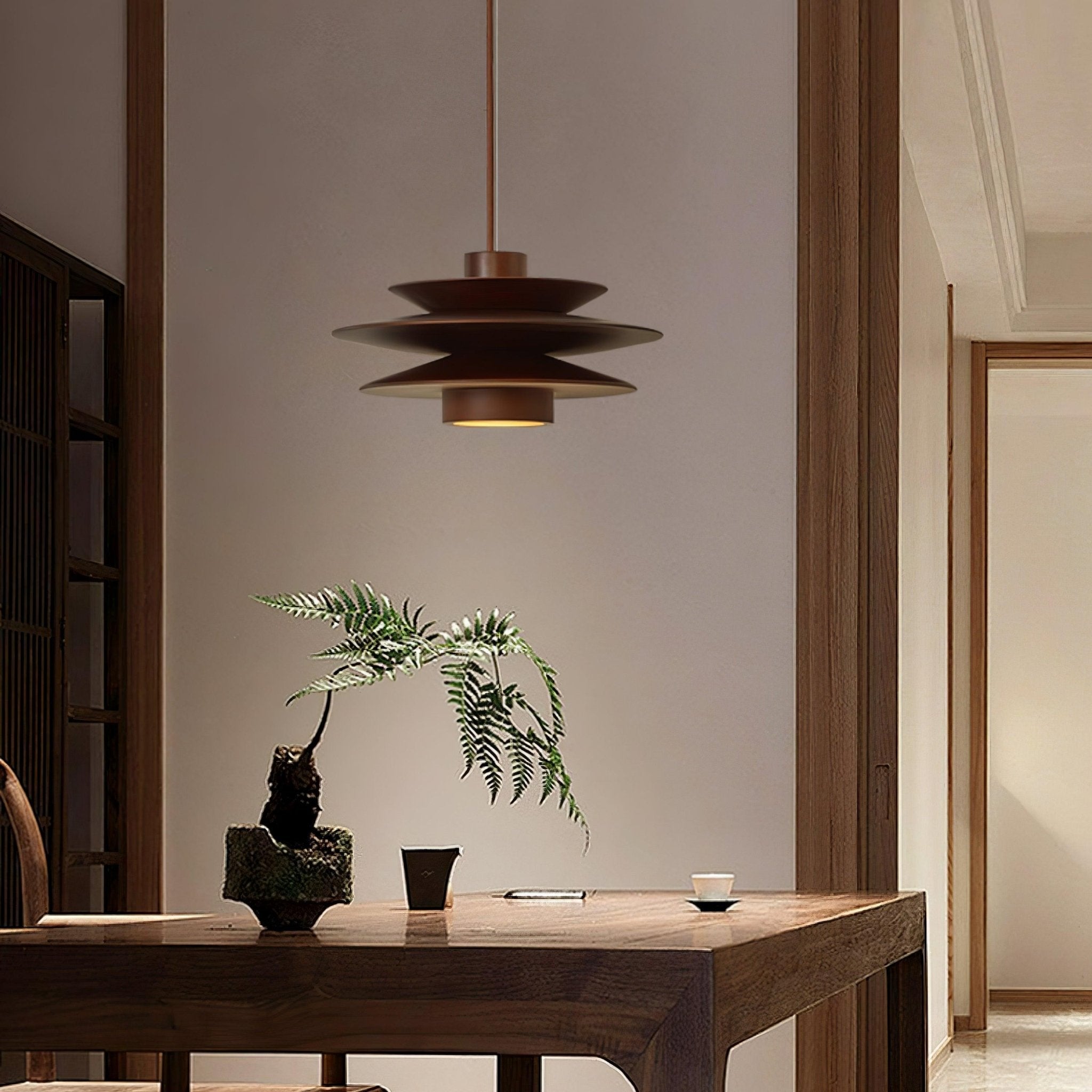 WOW Cascade Wooden Disc Pendant Lamp