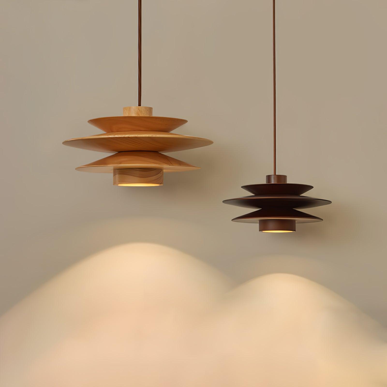 WOW Cascade Wooden Disc Pendant Lamp