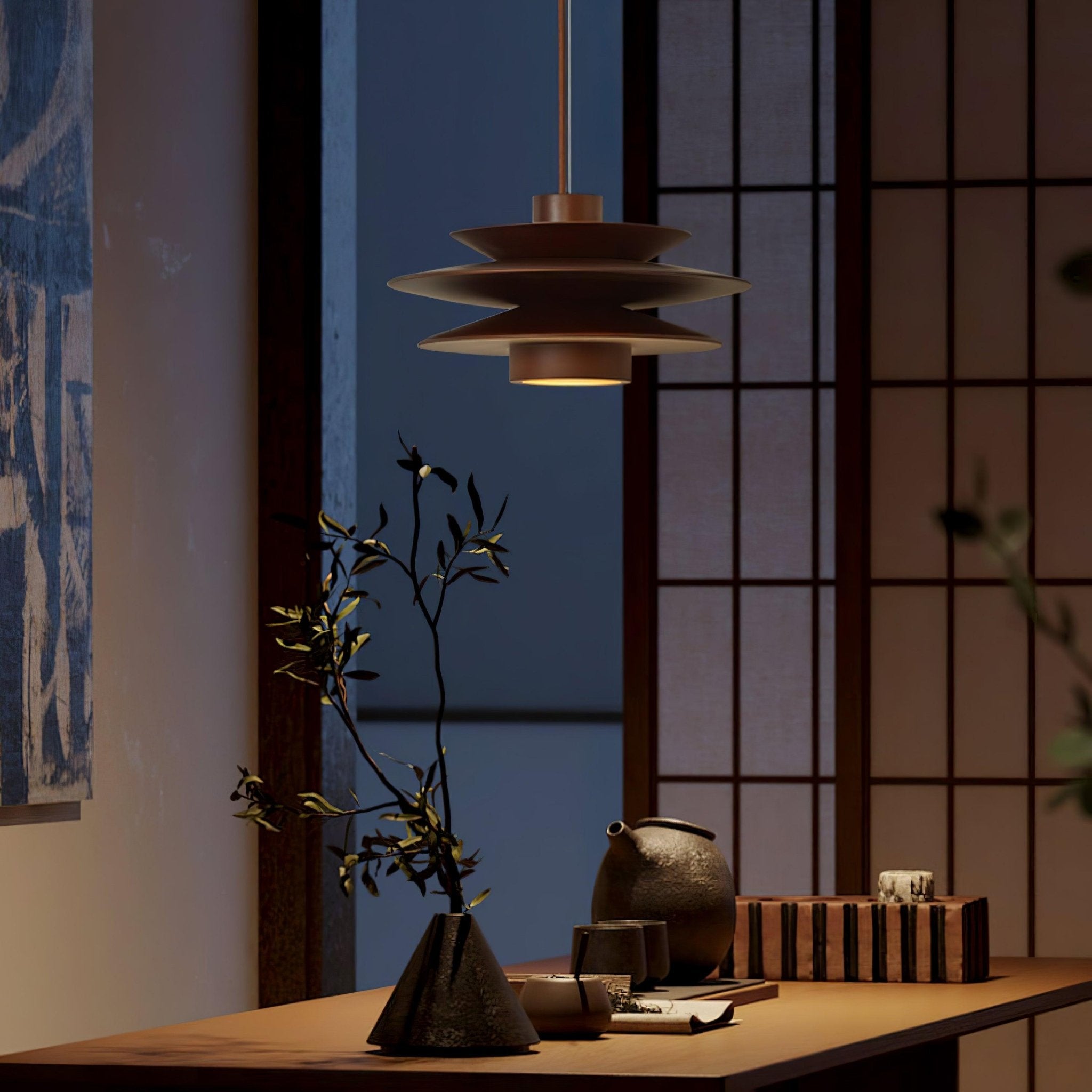 WOW Cascade Wooden Disc Pendant Lamp