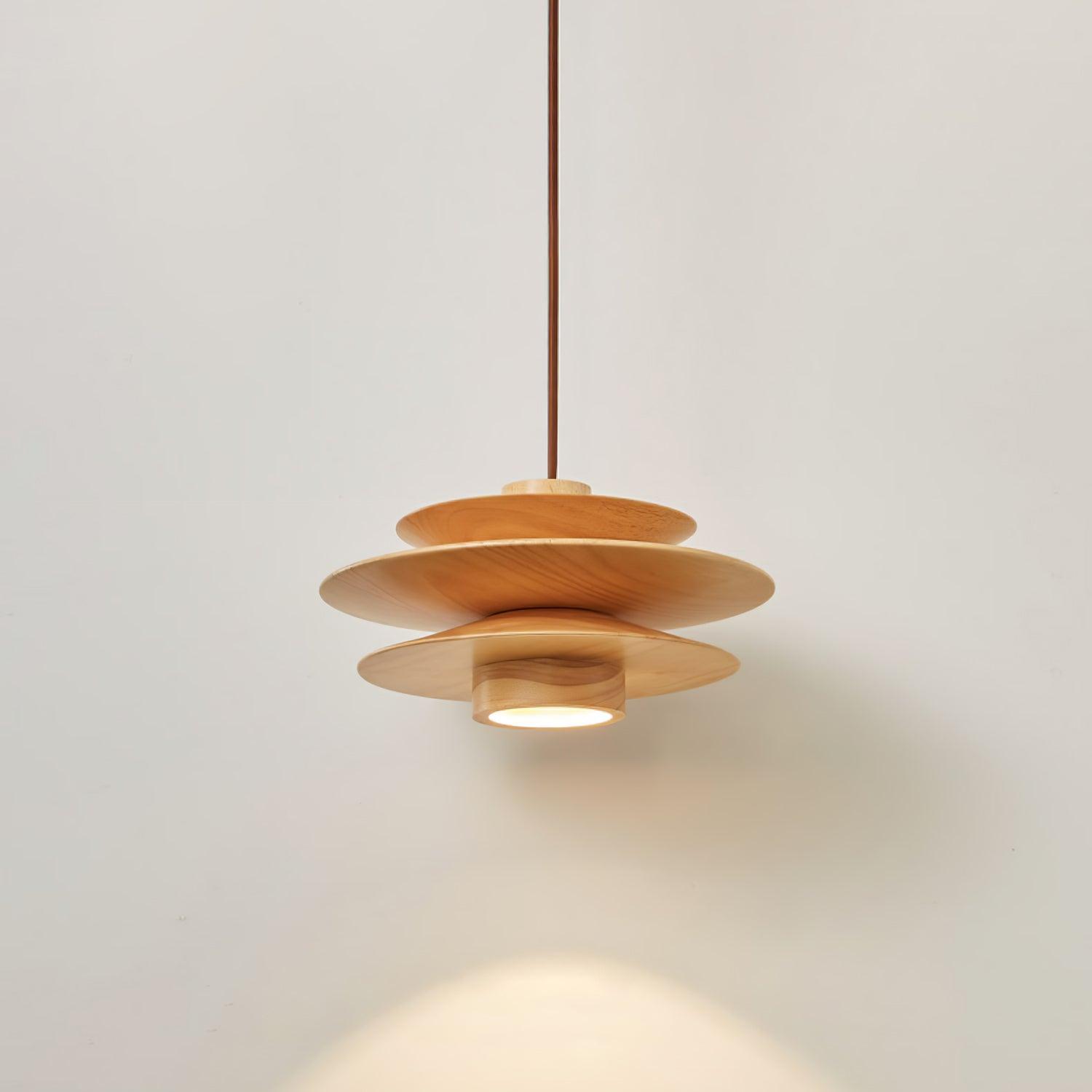 WOW Cascade Wooden Disc Pendant Lamp