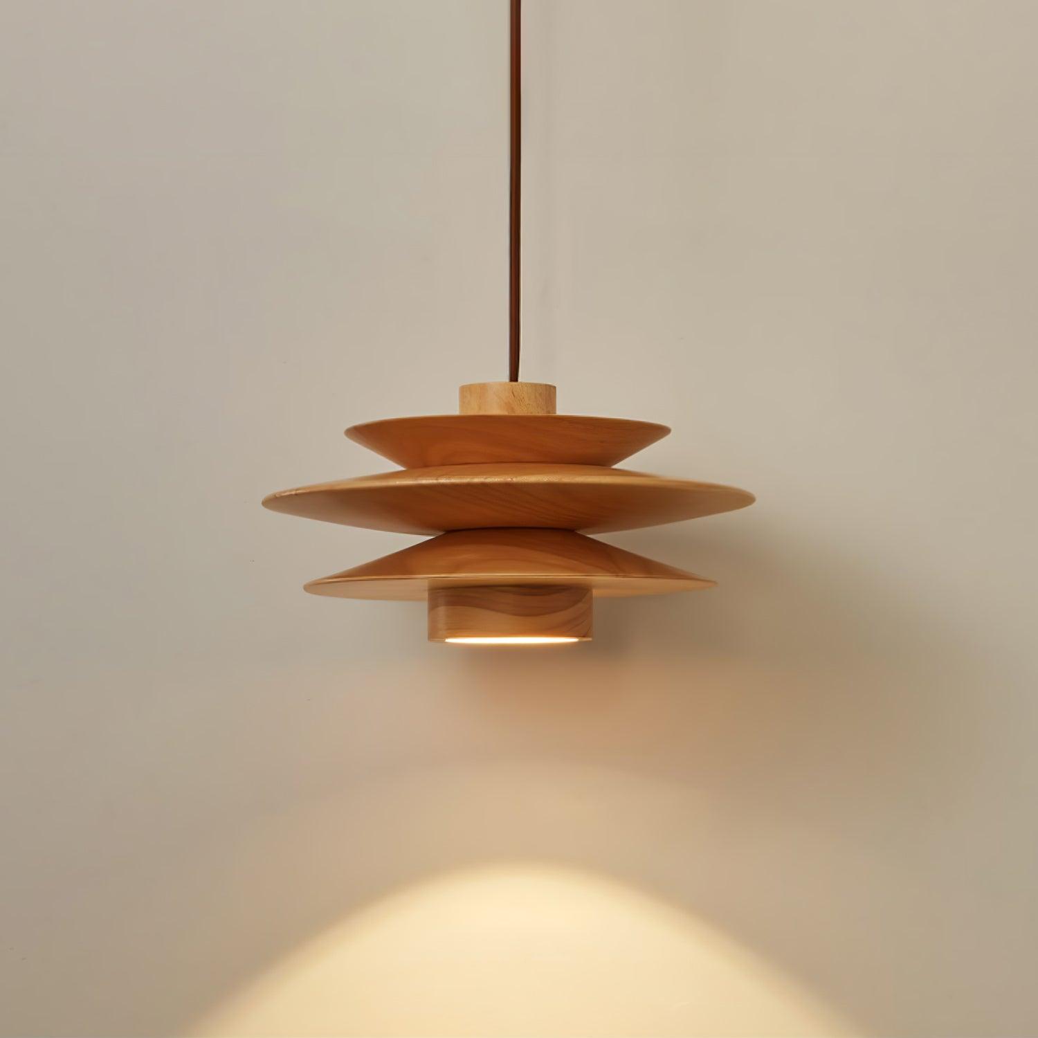 WOW Cascade Wooden Disc Pendant Lamp
