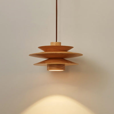WOW Cascade Wooden Disc Pendant Lamp