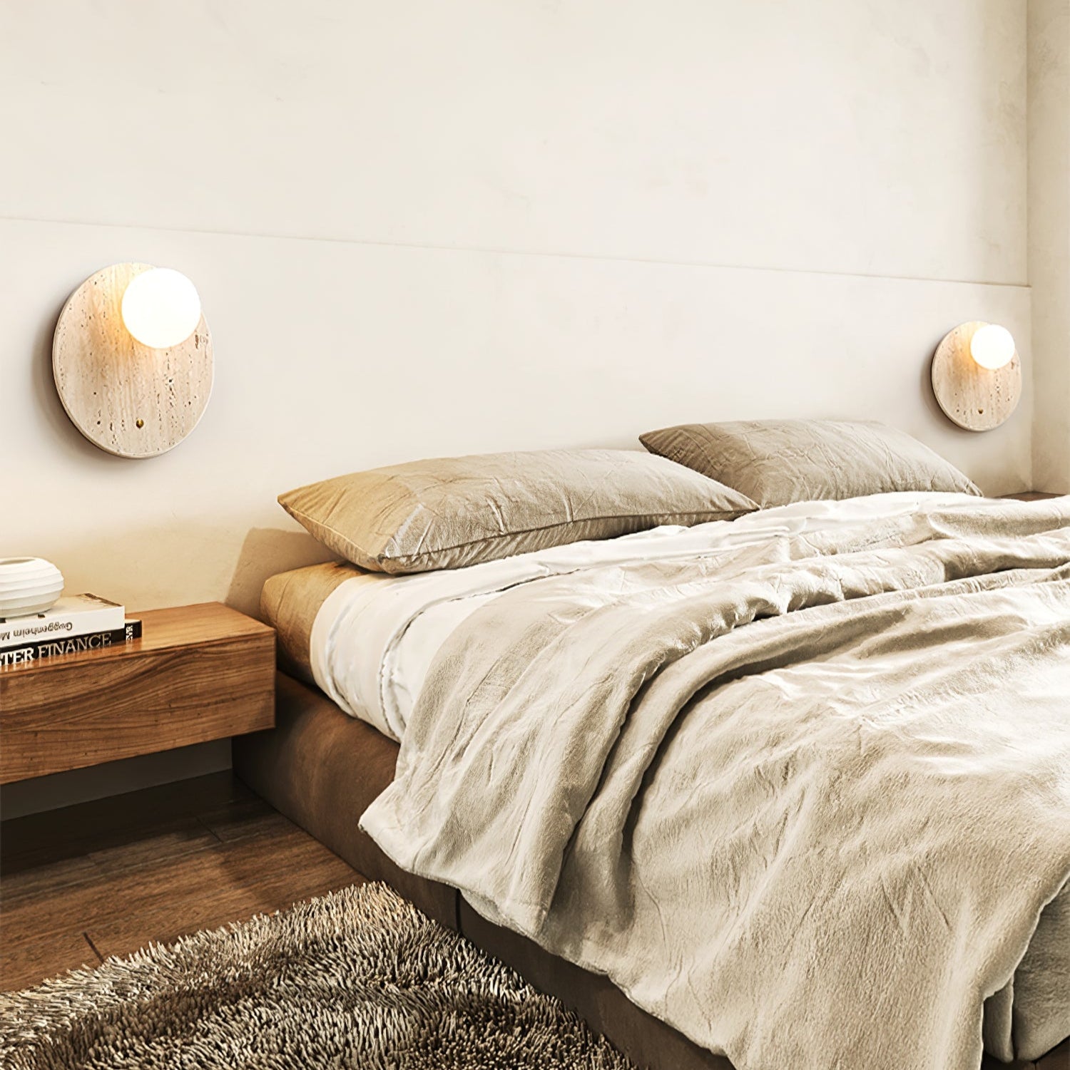 WOW Luna Travertine Wall Sconce