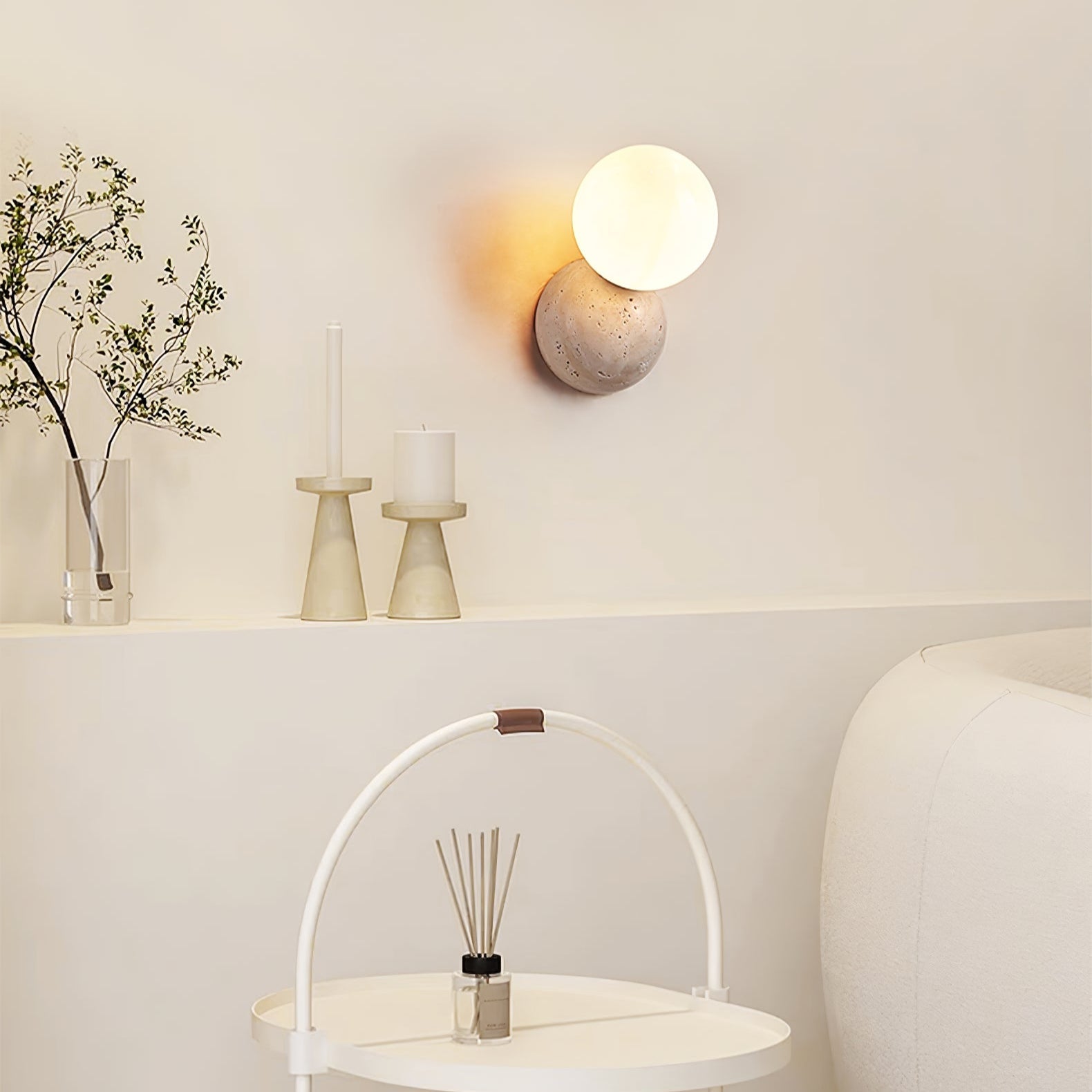 WOW Celestial Travertine Wall Sconce