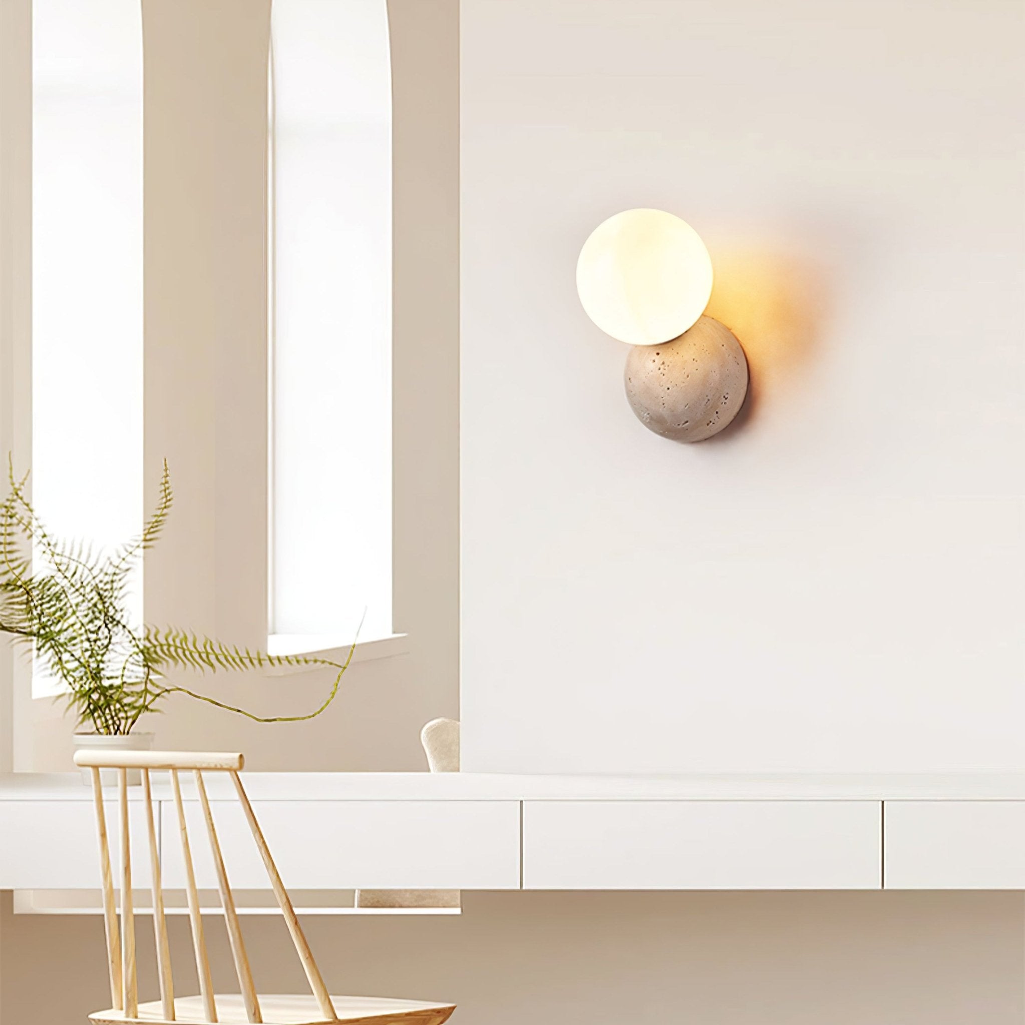 WOW Celestial Travertine Wall Sconce