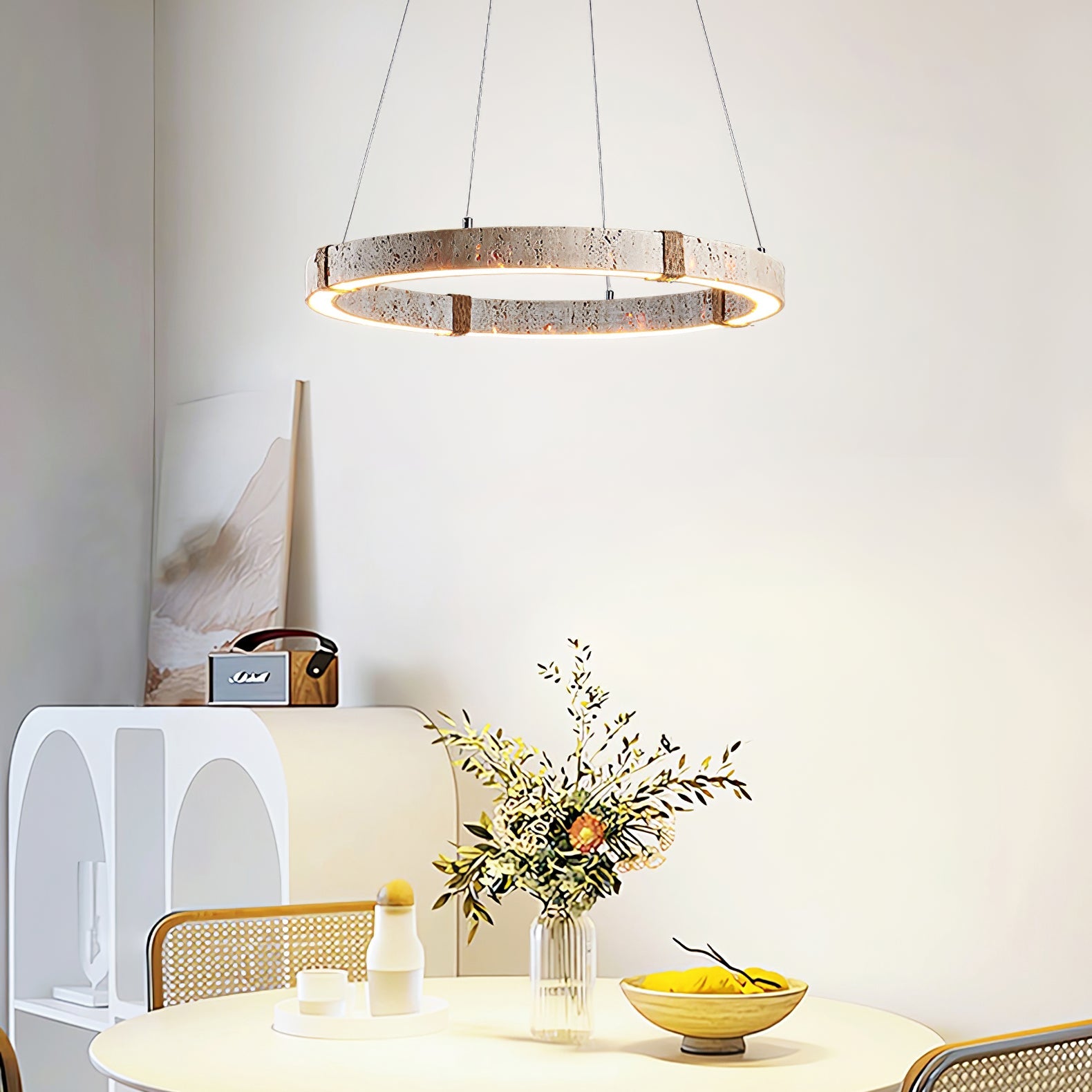 WOW Circle Travertine Pendant Lamp
