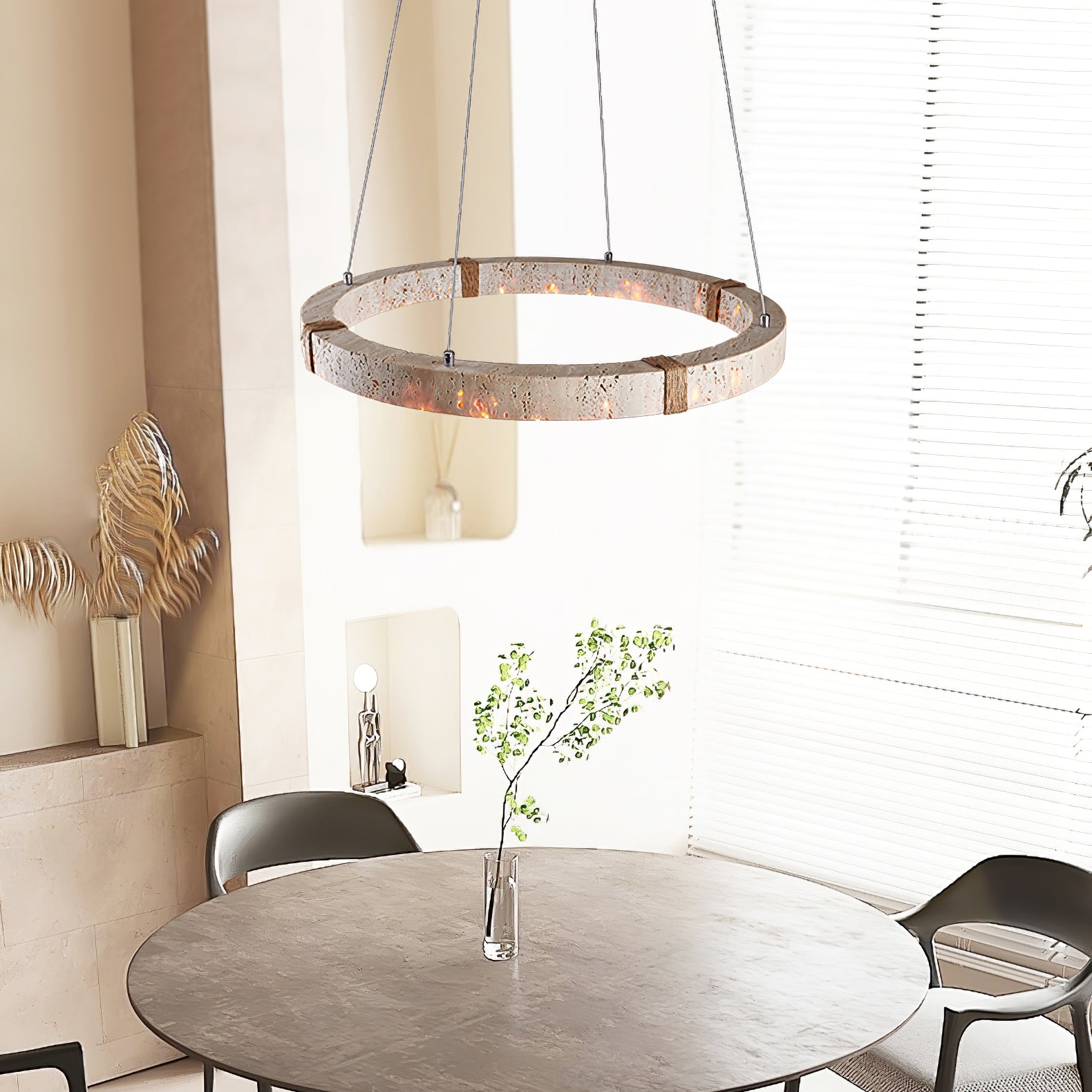 WOW Circle Travertine Pendant Lamp