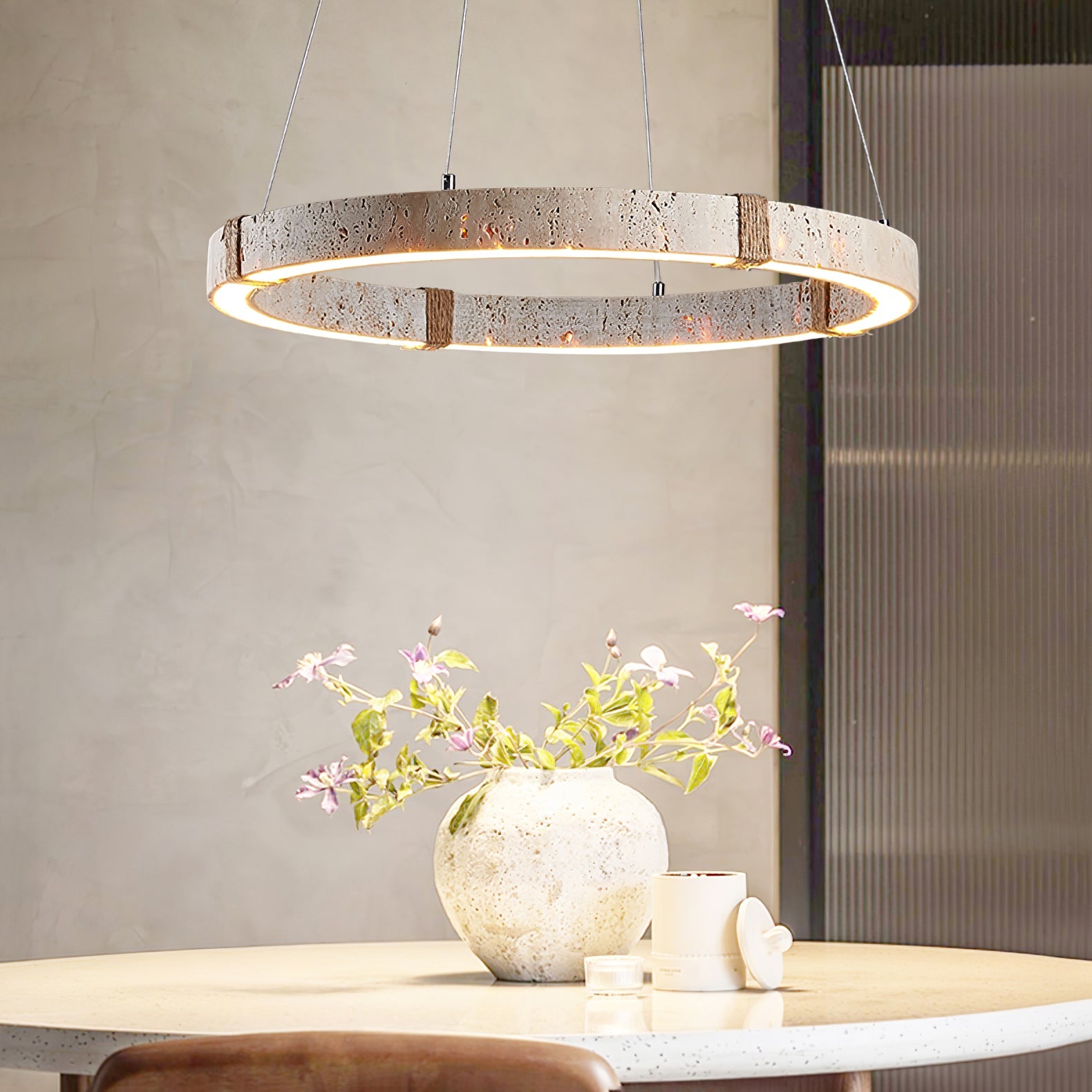 WOW Circle Travertine Pendant Lamp