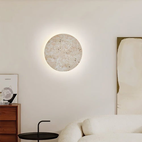 WOW Circle Travertine Wall Lamp