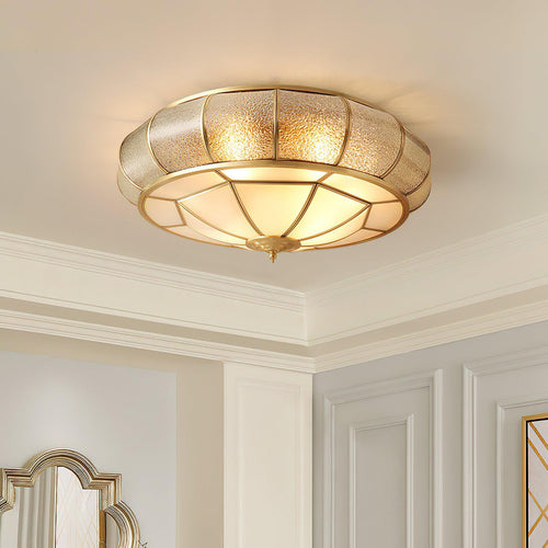 WOW Colonial Glass Drum Ceiling Light