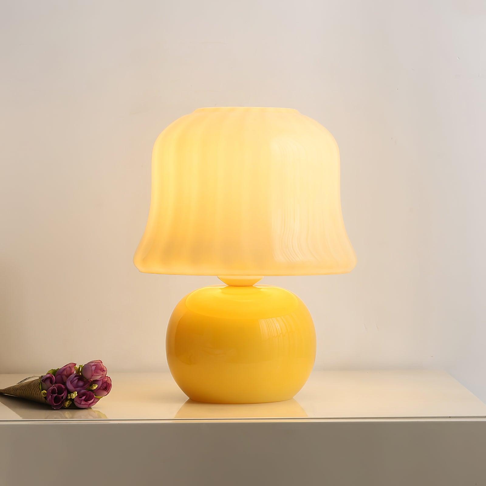 Cream Mushroom Table Lamp