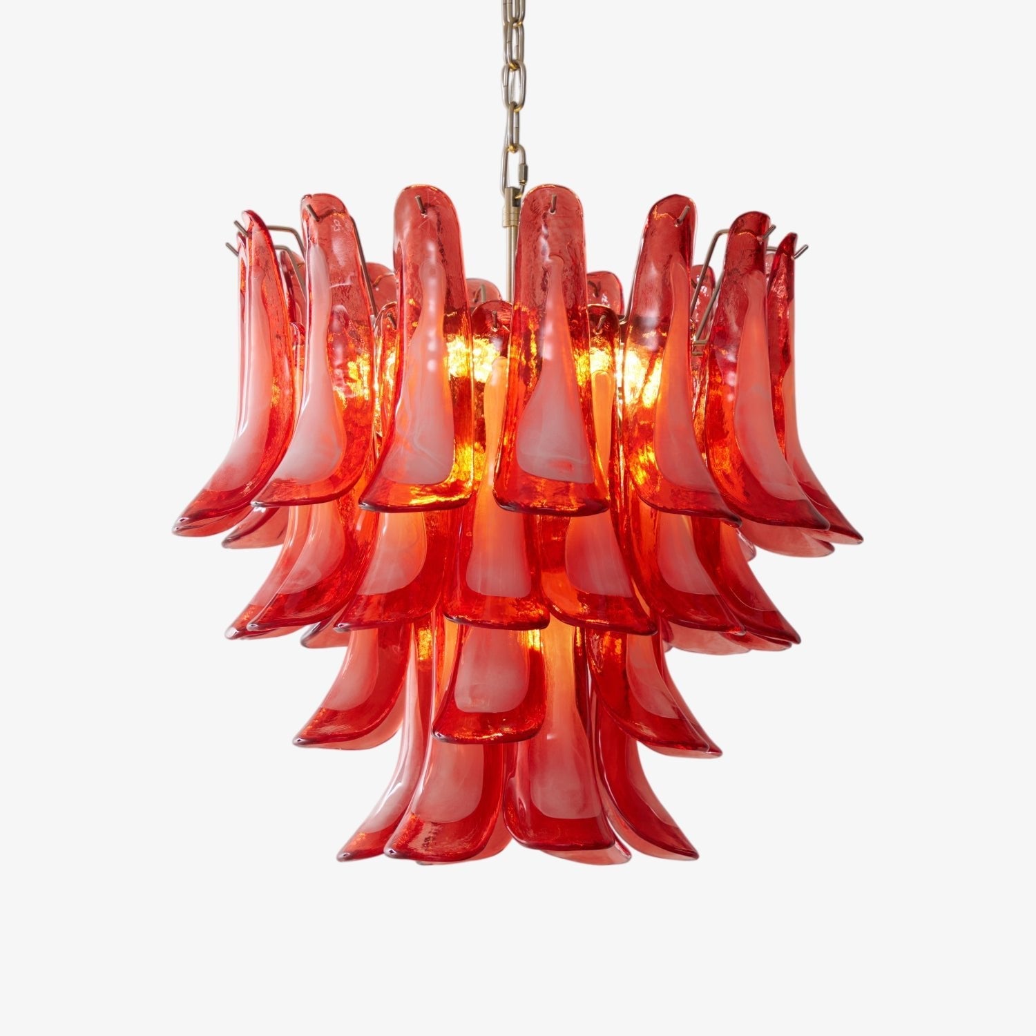 Crimson Glass Murano Petals Gorgeous Chandelier-WOW5253