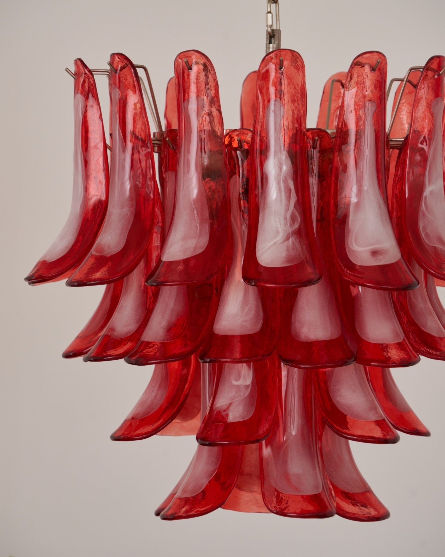 Crimson Glass Murano Petals Gorgeous Chandelier-WOW5253