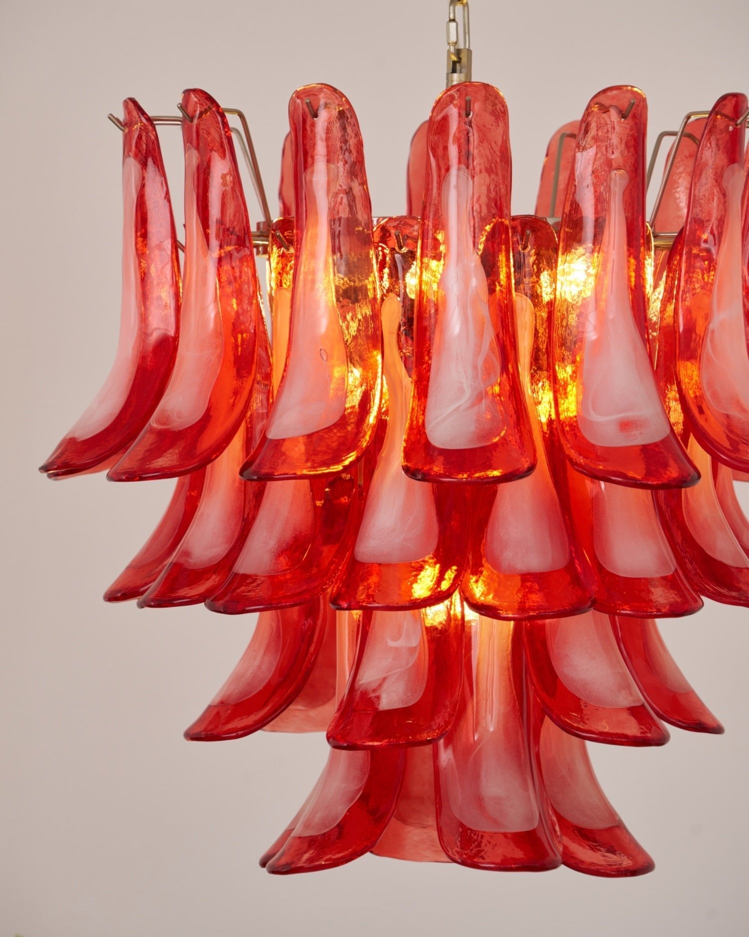 Crimson Glass Murano Petals Gorgeous Chandelier-WOW5253