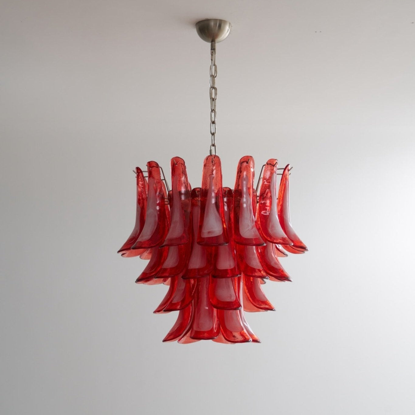 Crimson Glass Murano Petals Gorgeous Chandelier-WOW5253
