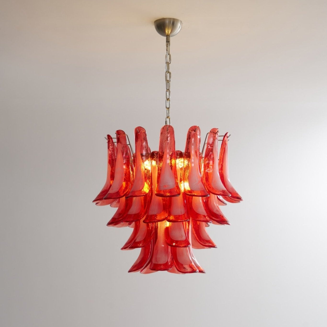 Crimson Glass Murano Petals Gorgeous Chandelier-WOW5253