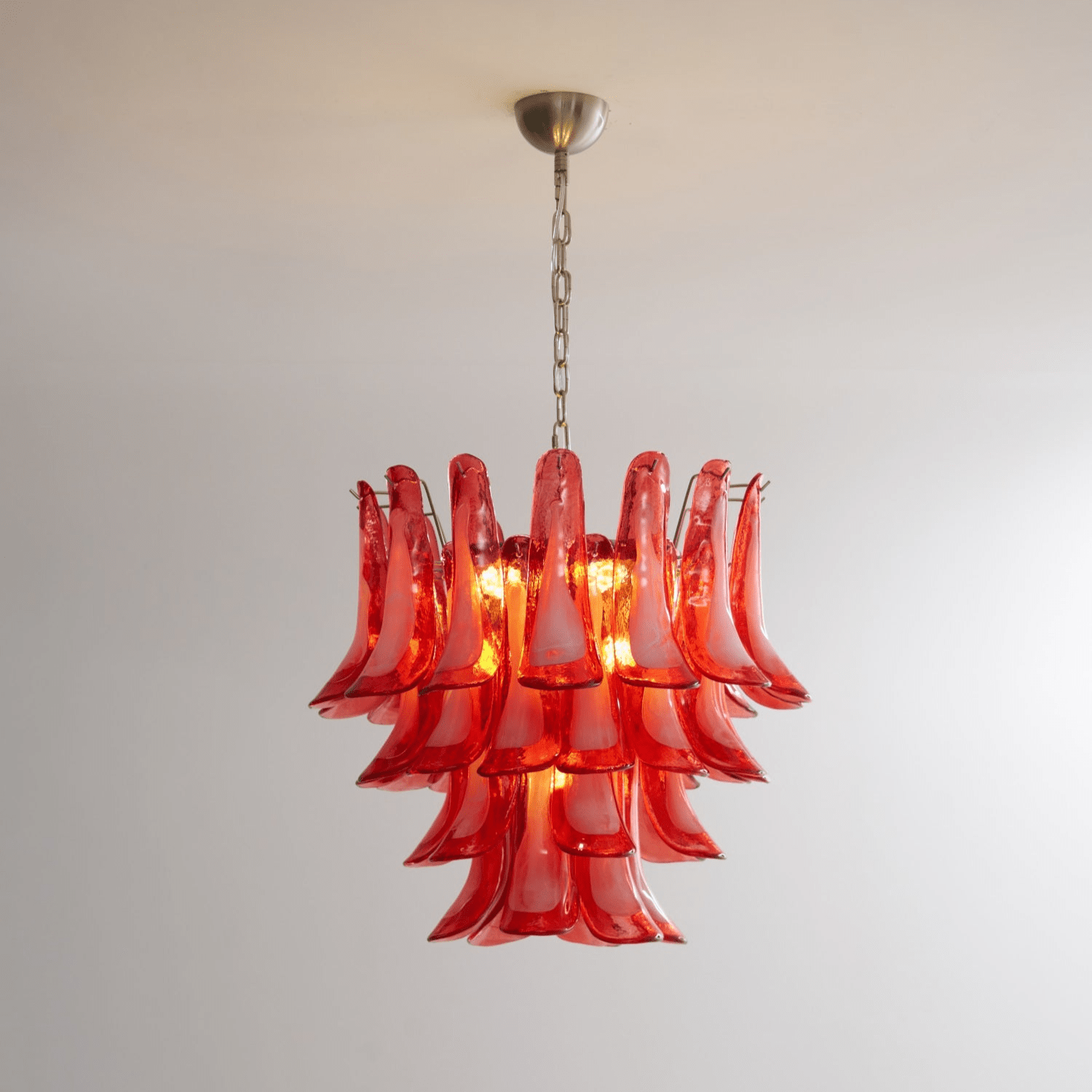 Crimson Glass Murano Petals Gorgeous Chandelier-WOW5253