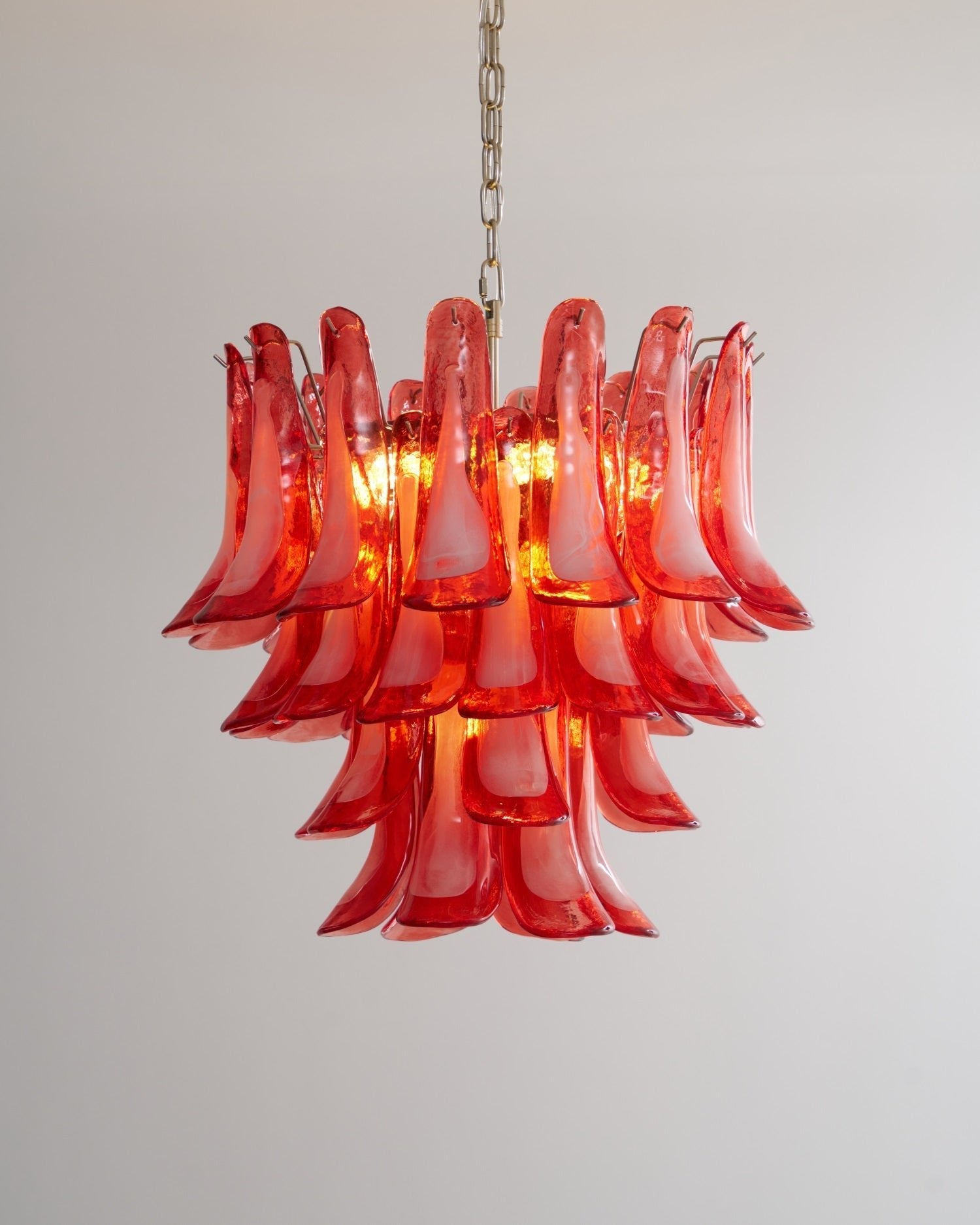 Crimson Glass Murano Petals Gorgeous Chandelier-WOW5253