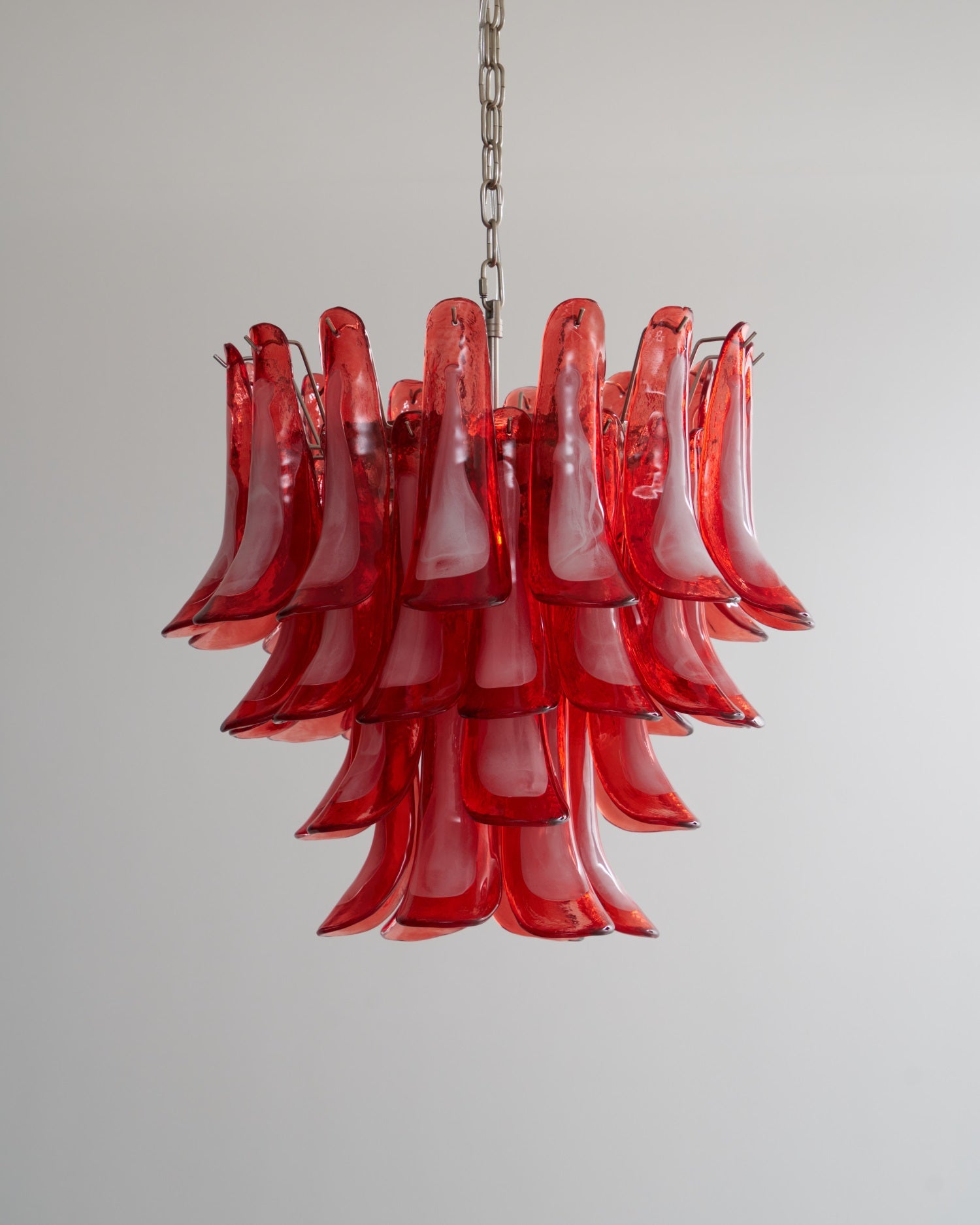 Crimson Glass Murano Petals Gorgeous Chandelier-WOW5253