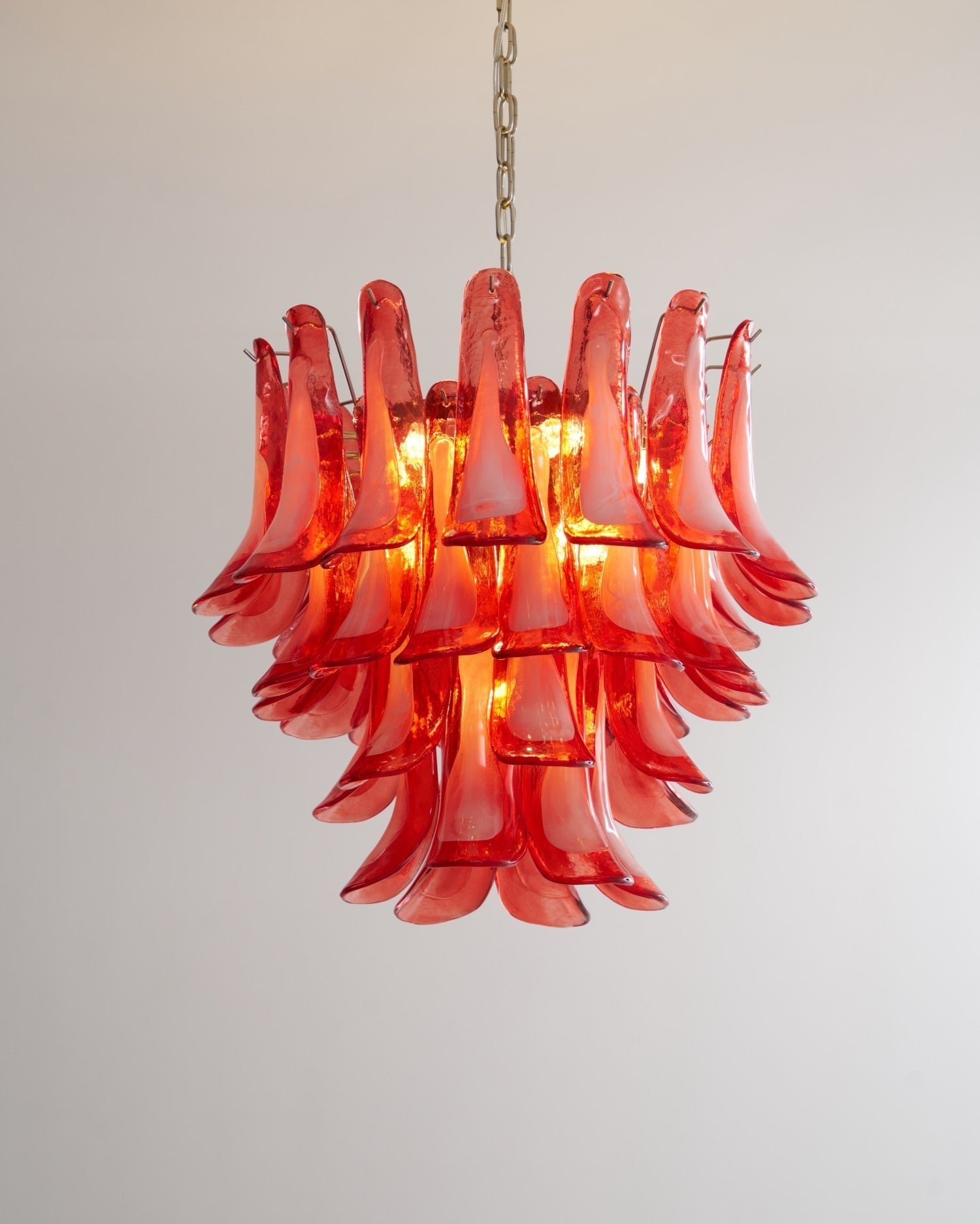 Crimson Glass Murano Petals Gorgeous Chandelier-WOW5253