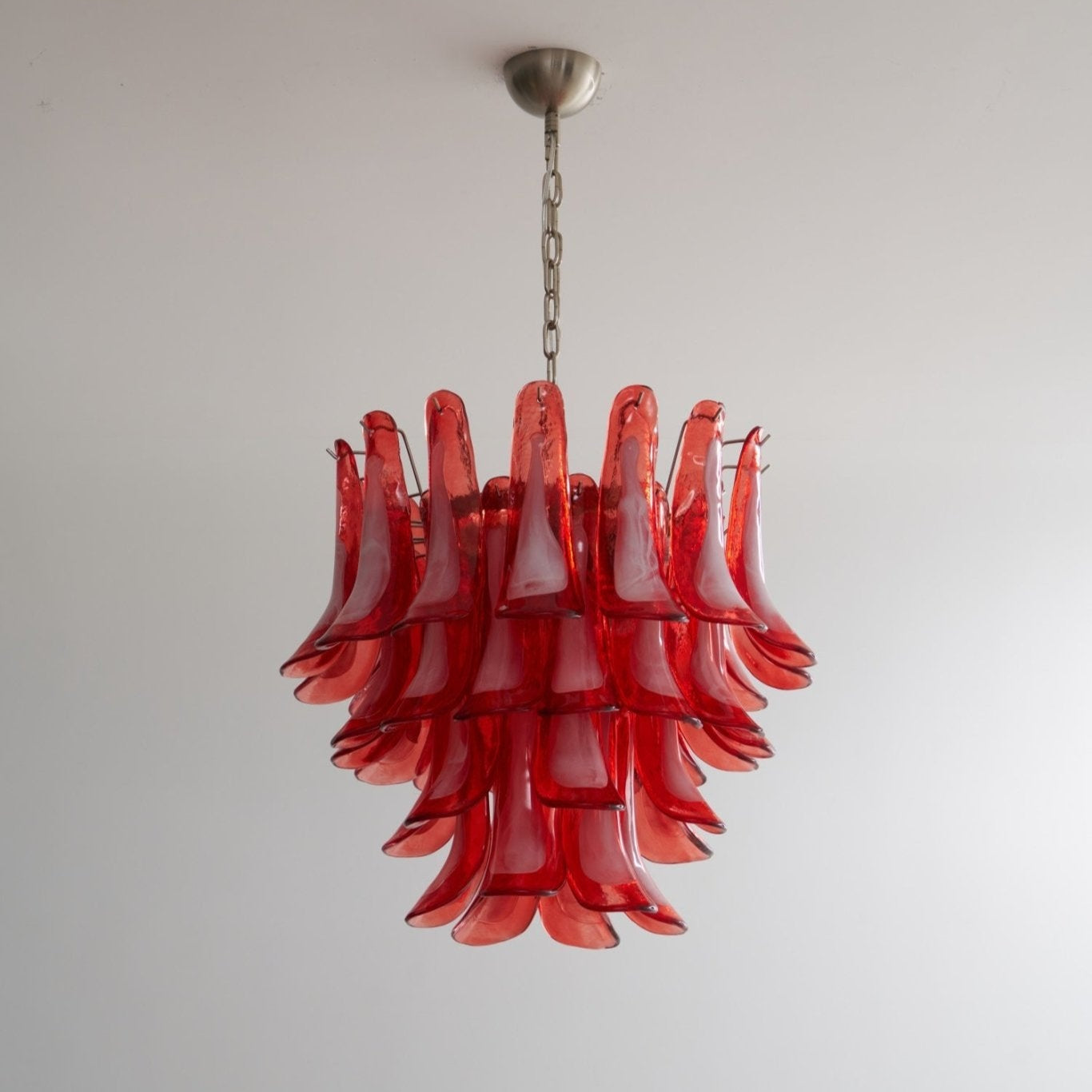 Crimson Glass Murano Petals Gorgeous Chandelier-WOW5253