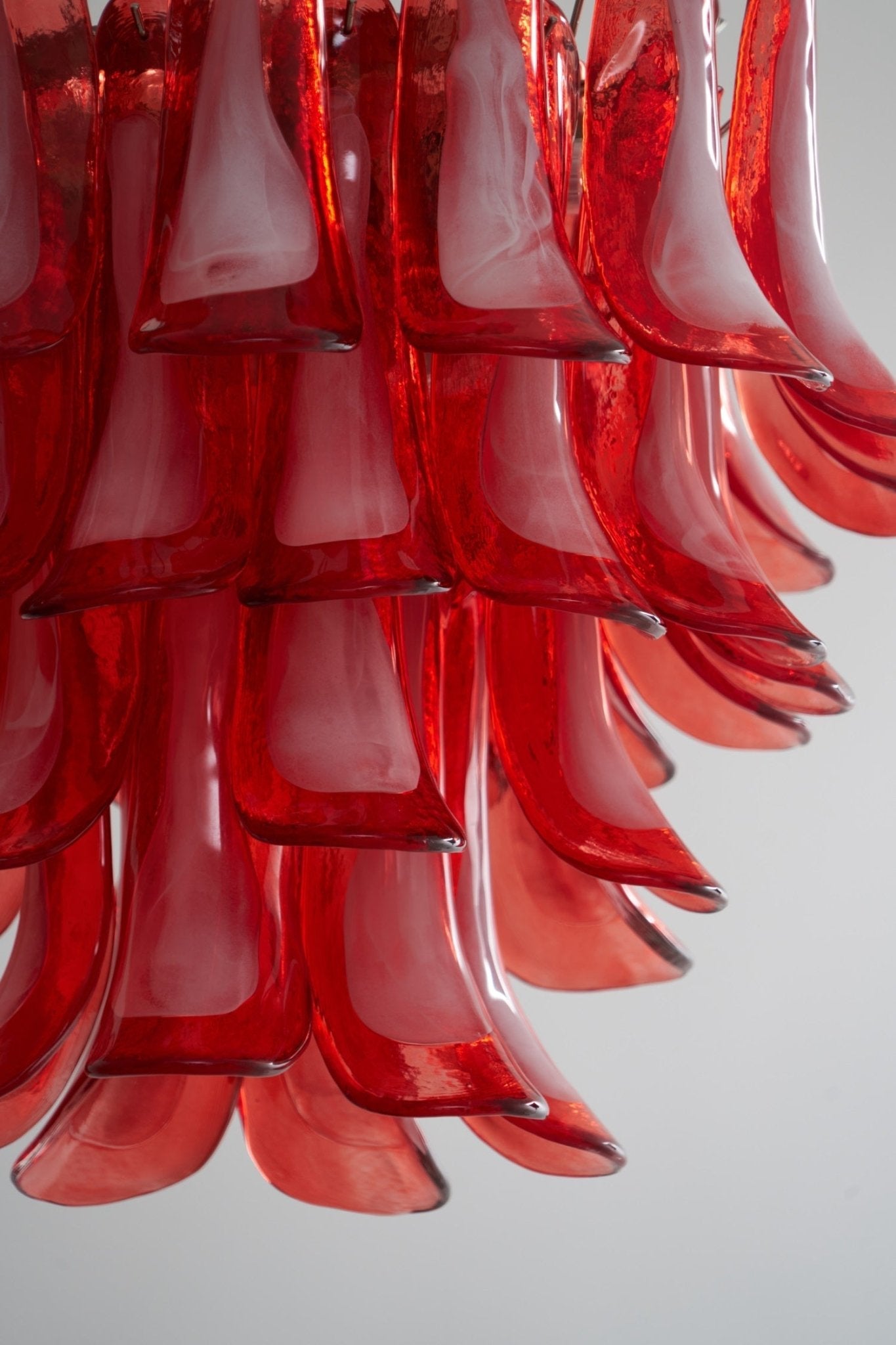 Crimson Glass Murano Petals Gorgeous Chandelier-WOW5253