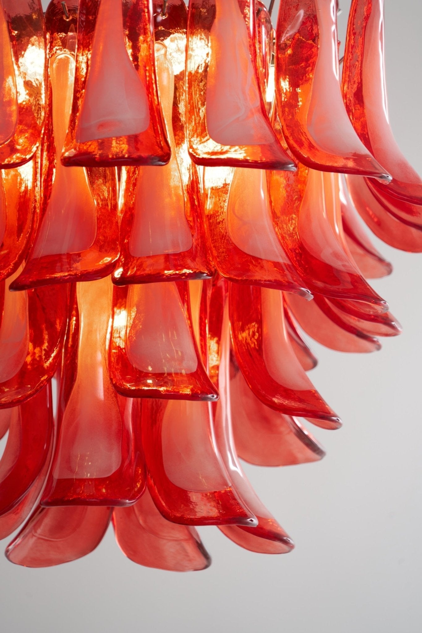 Crimson Glass Murano Petals Gorgeous Chandelier-WOW5253