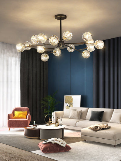 WOW Crystal Ball Round Cluster Chandelier