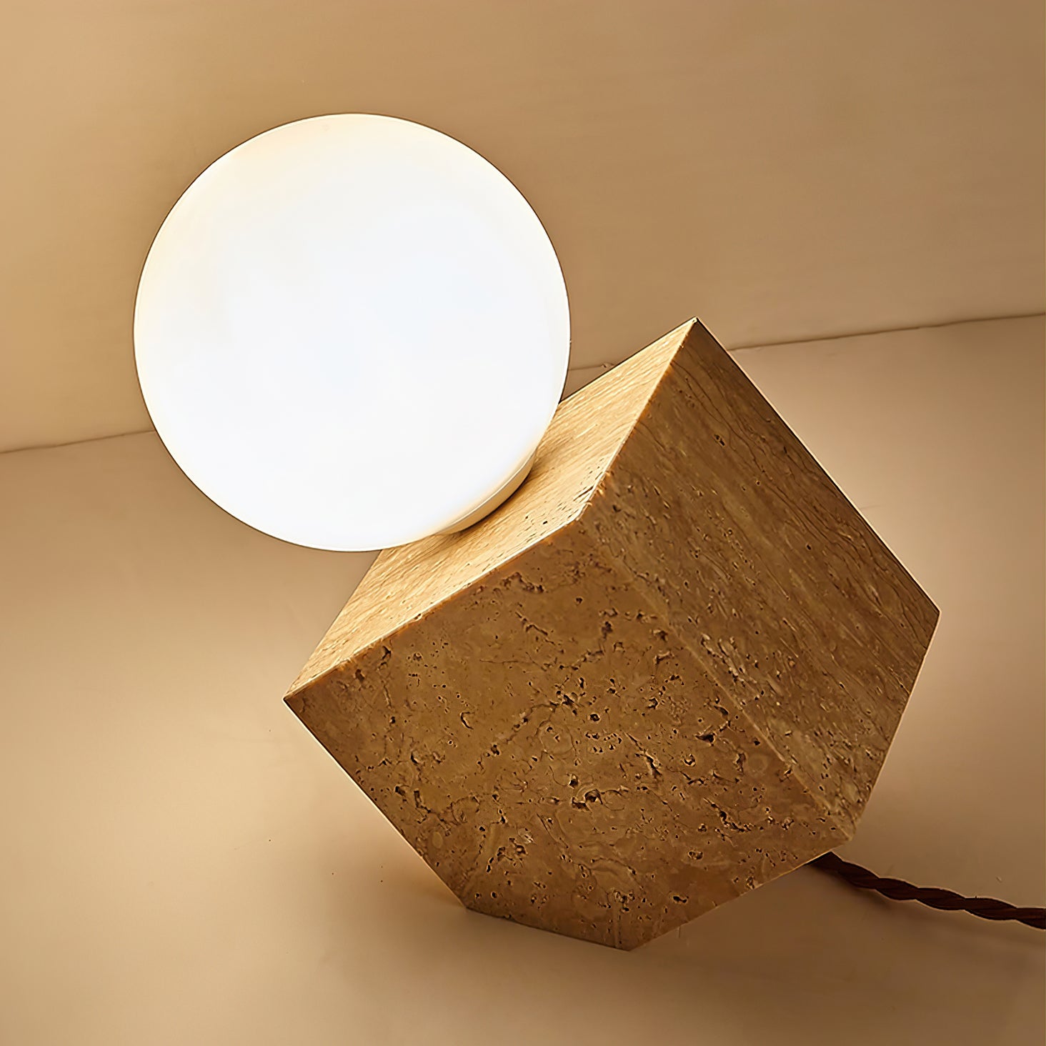 WOW Cube Stone Table Lamp