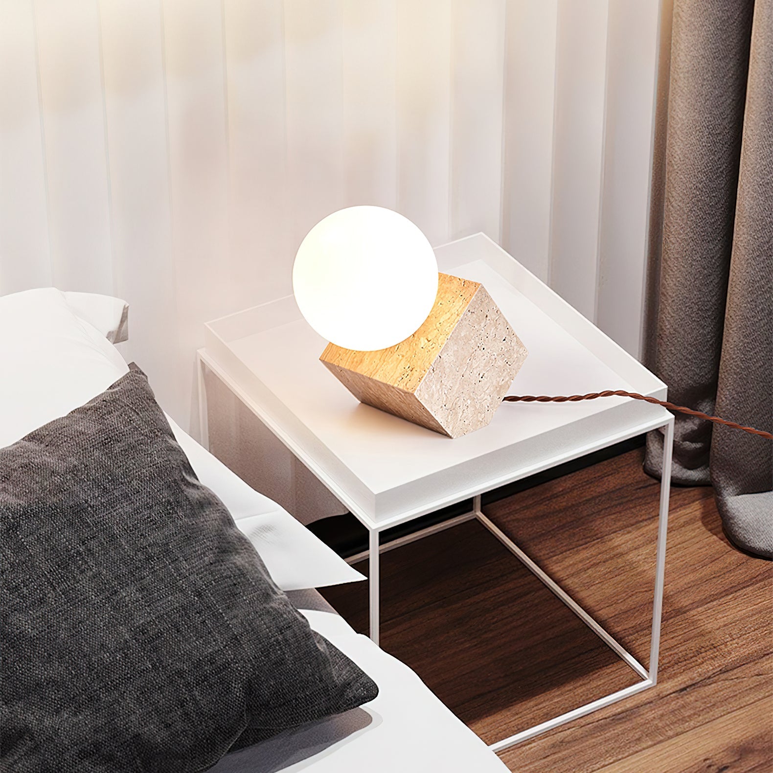 WOW Cube Stone Table Lamp