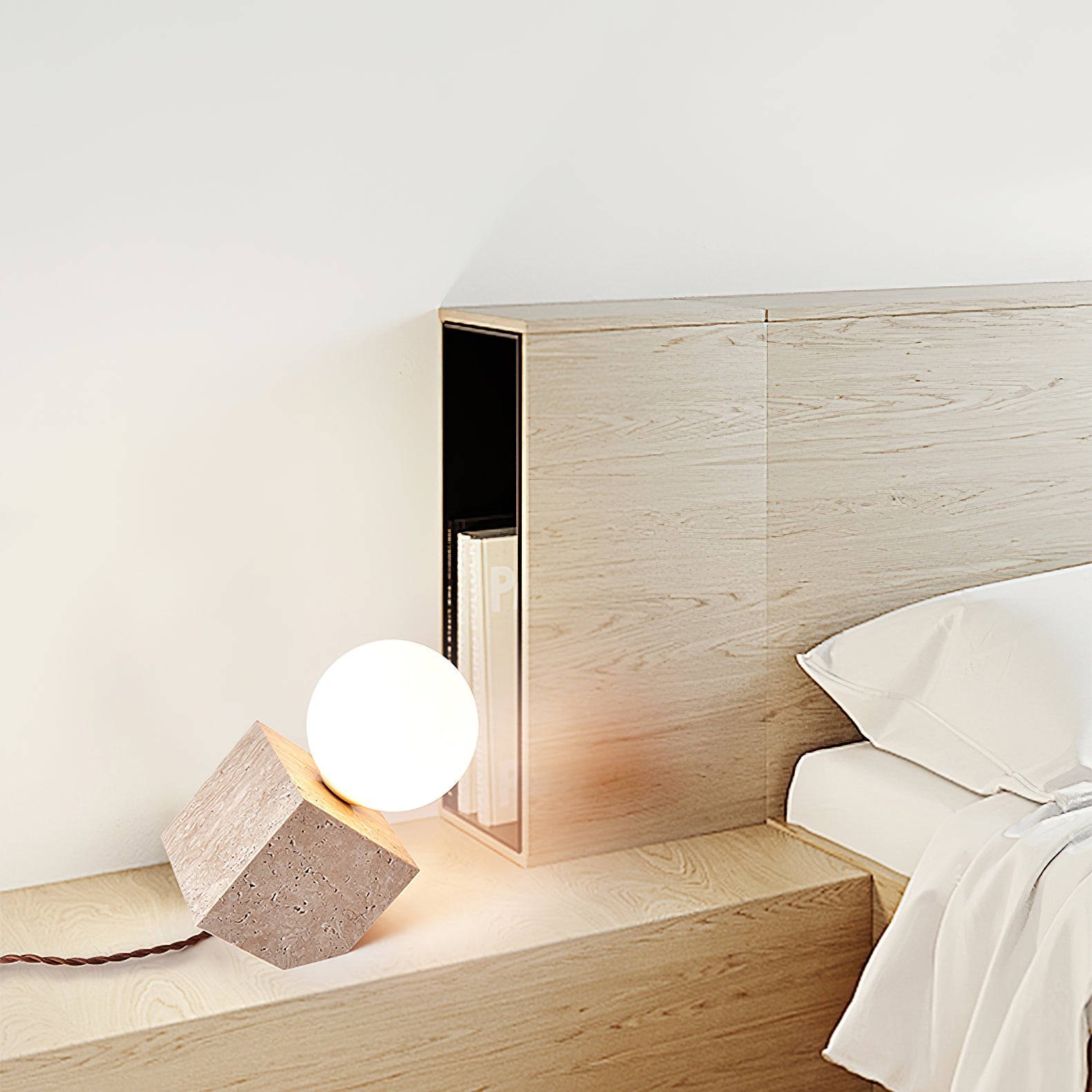WOW Cube Stone Table Lamp