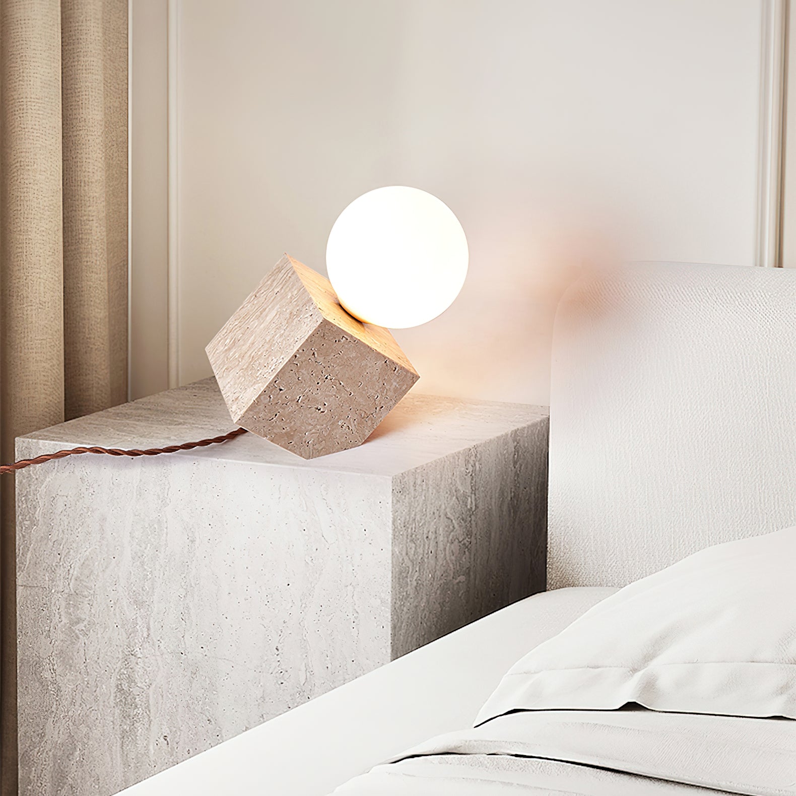 WOW Cube Stone Table Lamp