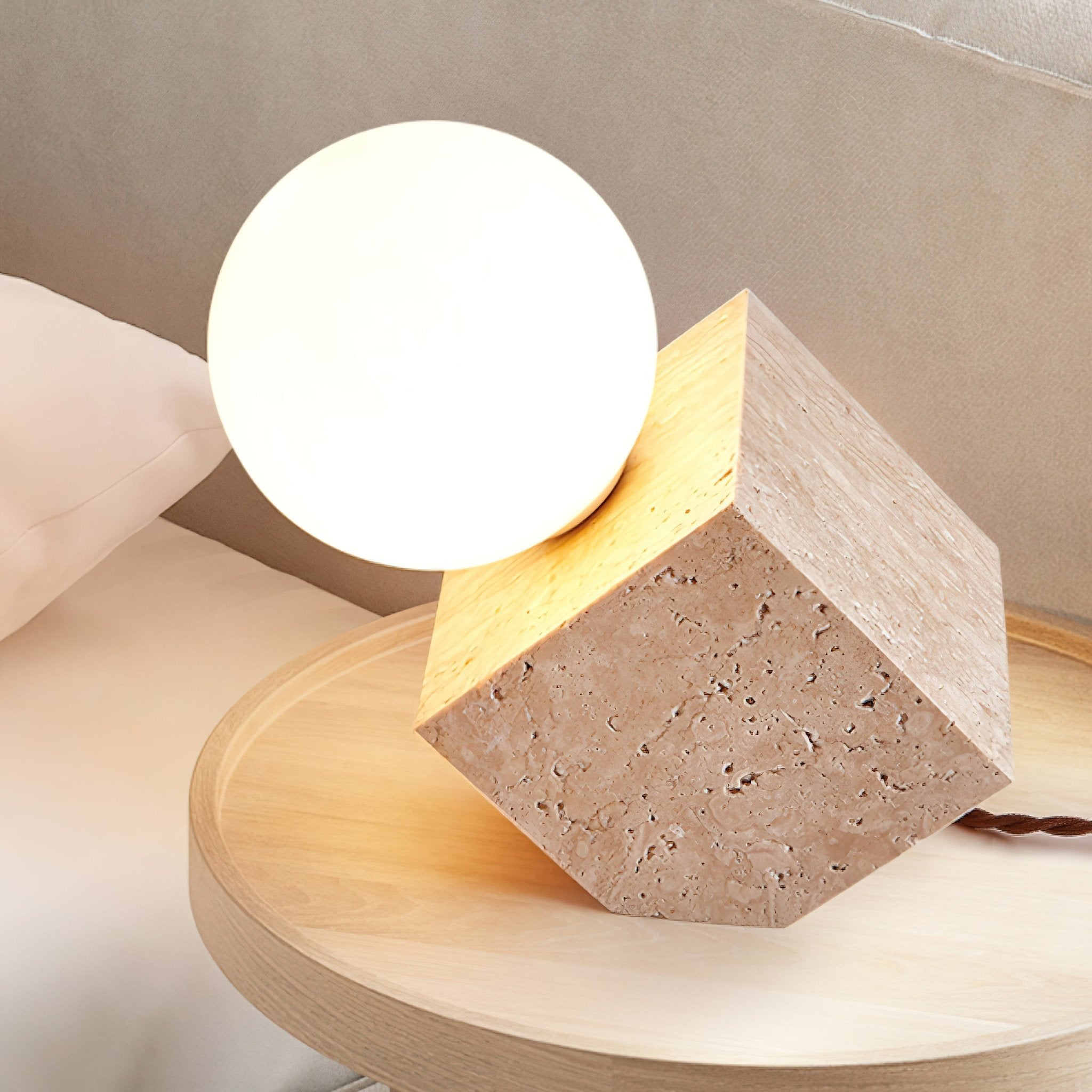 WOW Cube Stone Table Lamp